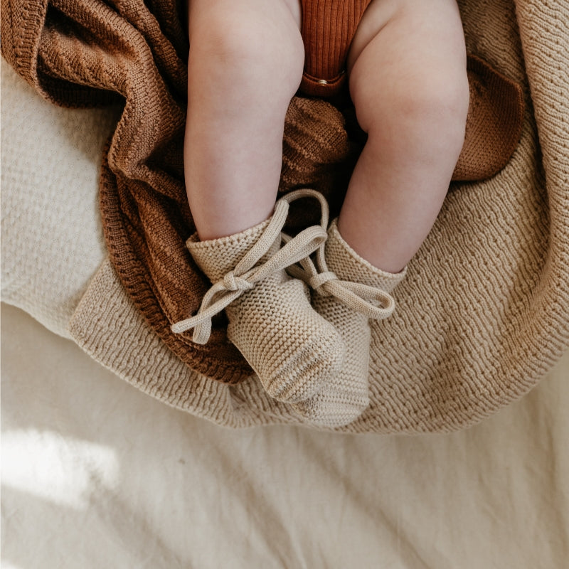 Hvid - Slofjes - 100% merinowol - Oat