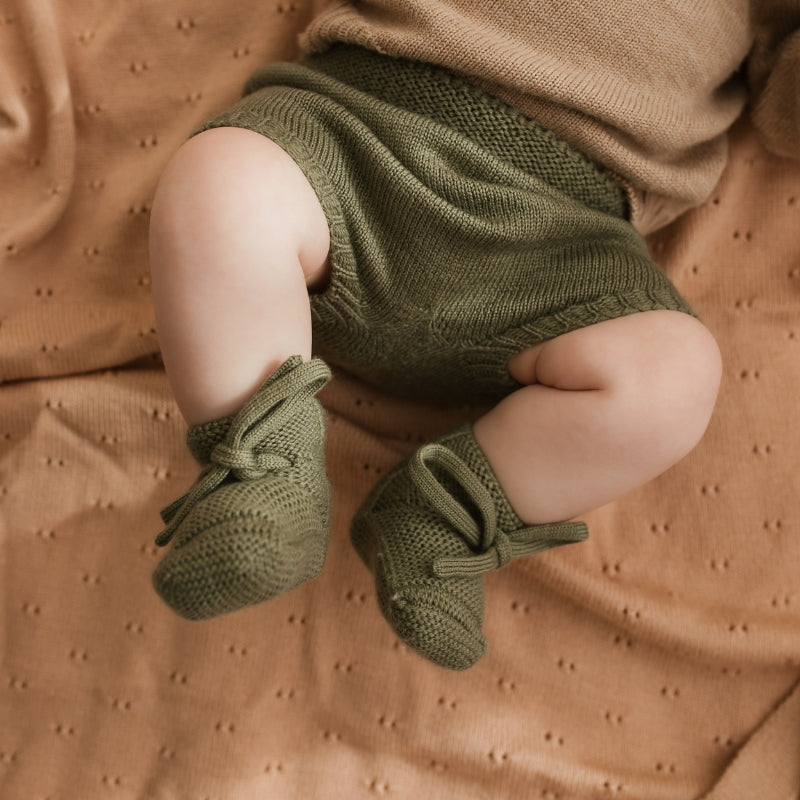 Hvid - slofjes - 100% merinowol  - Artichoke