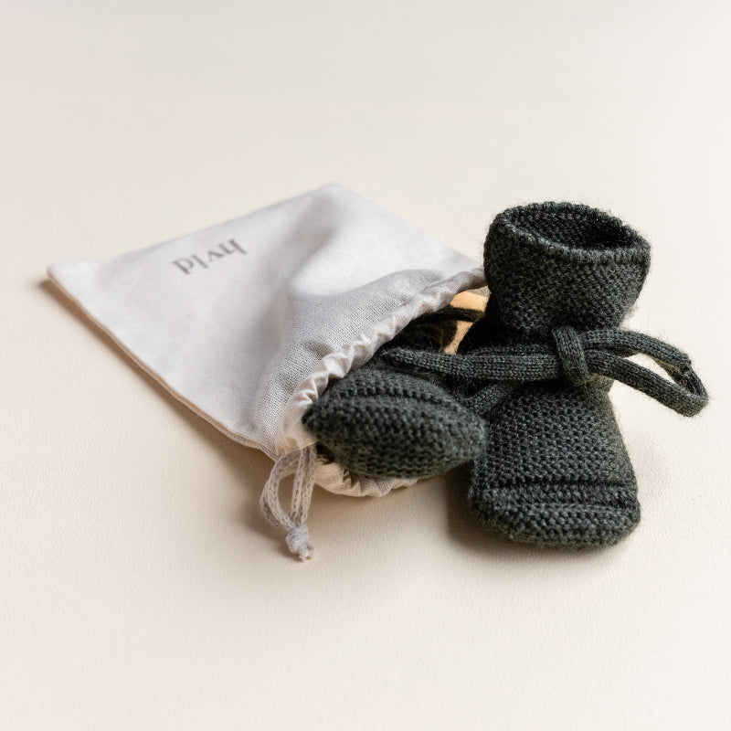 Hvid - Slofjes - 100% merinowol - Pine