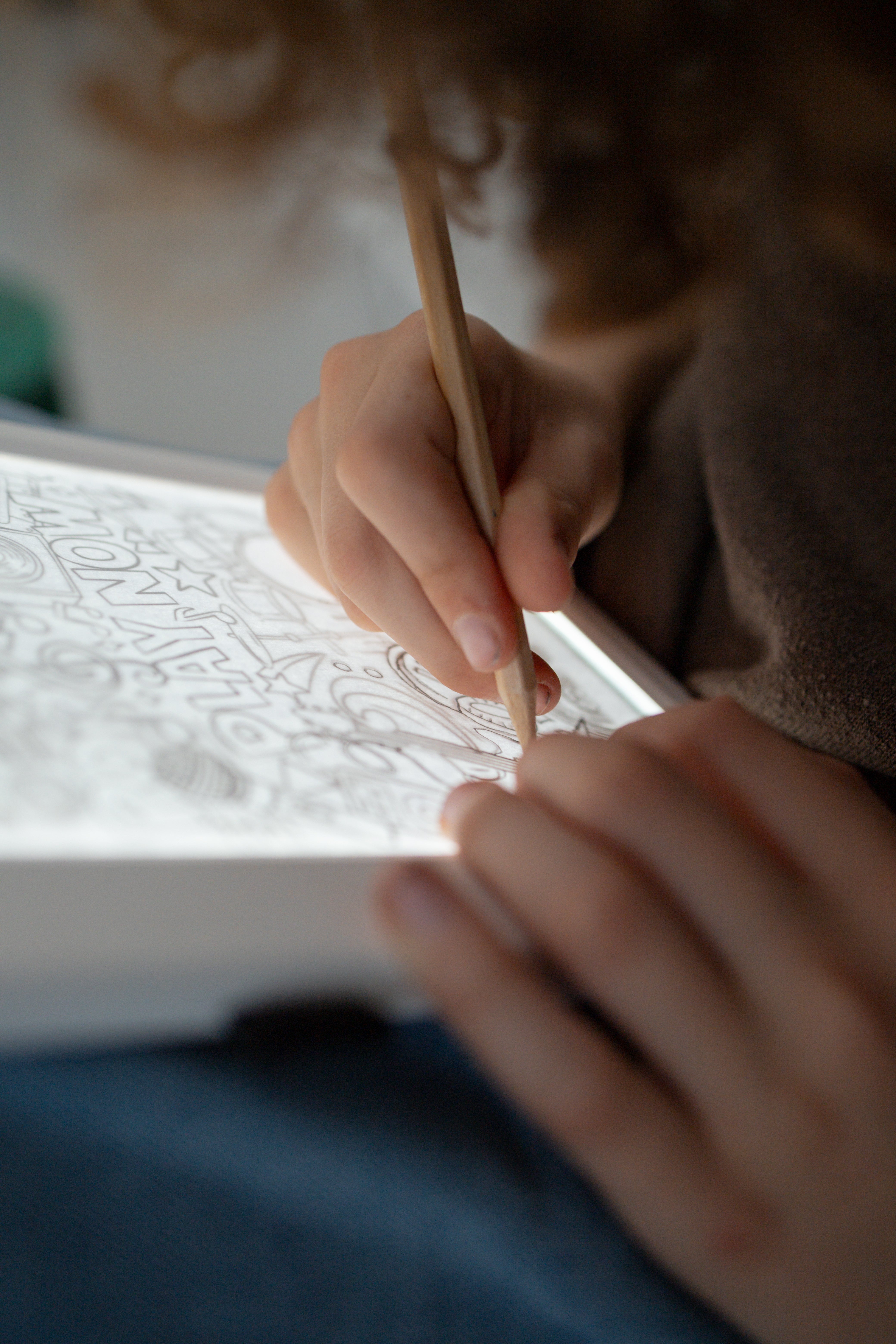 Kidywolf K-DRAW PAD 10+ Lichtgevende Tekentablet met 30 Tekensjablonen