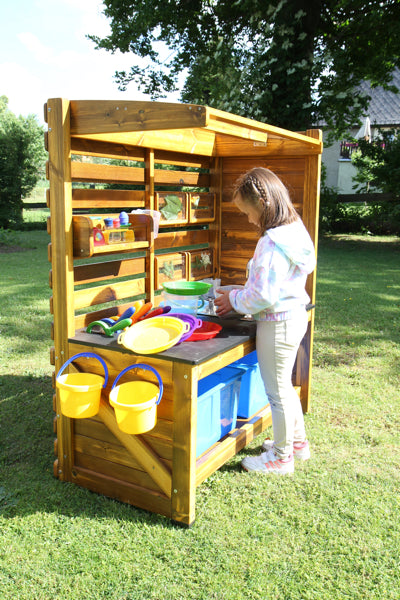 Houten Expirementeer Station - voor buiten - inclusief accessoires