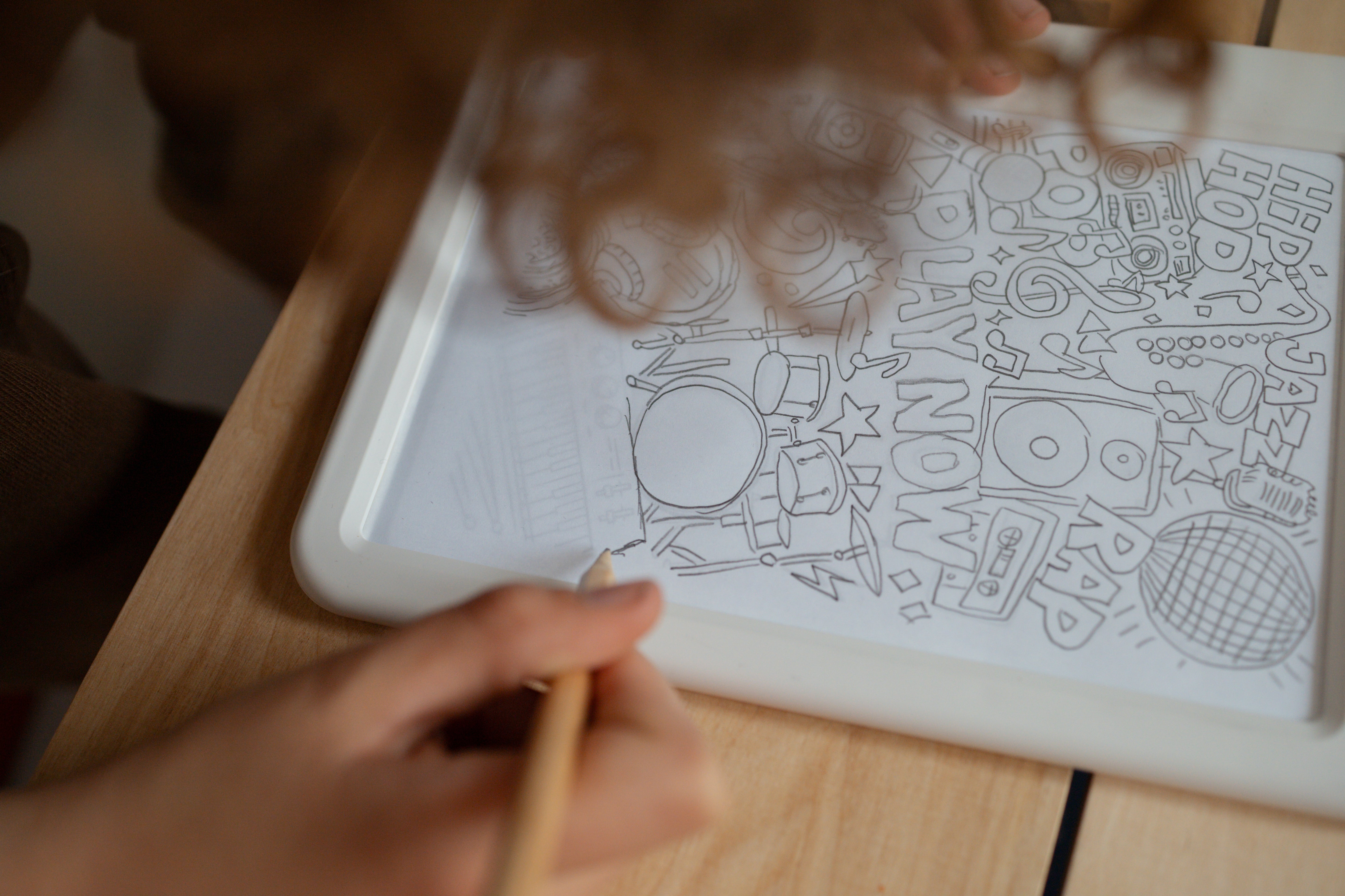 Kidywolf K-DRAW PAD 10+ Lichtgevende Tekentablet met 30 Tekensjablonen