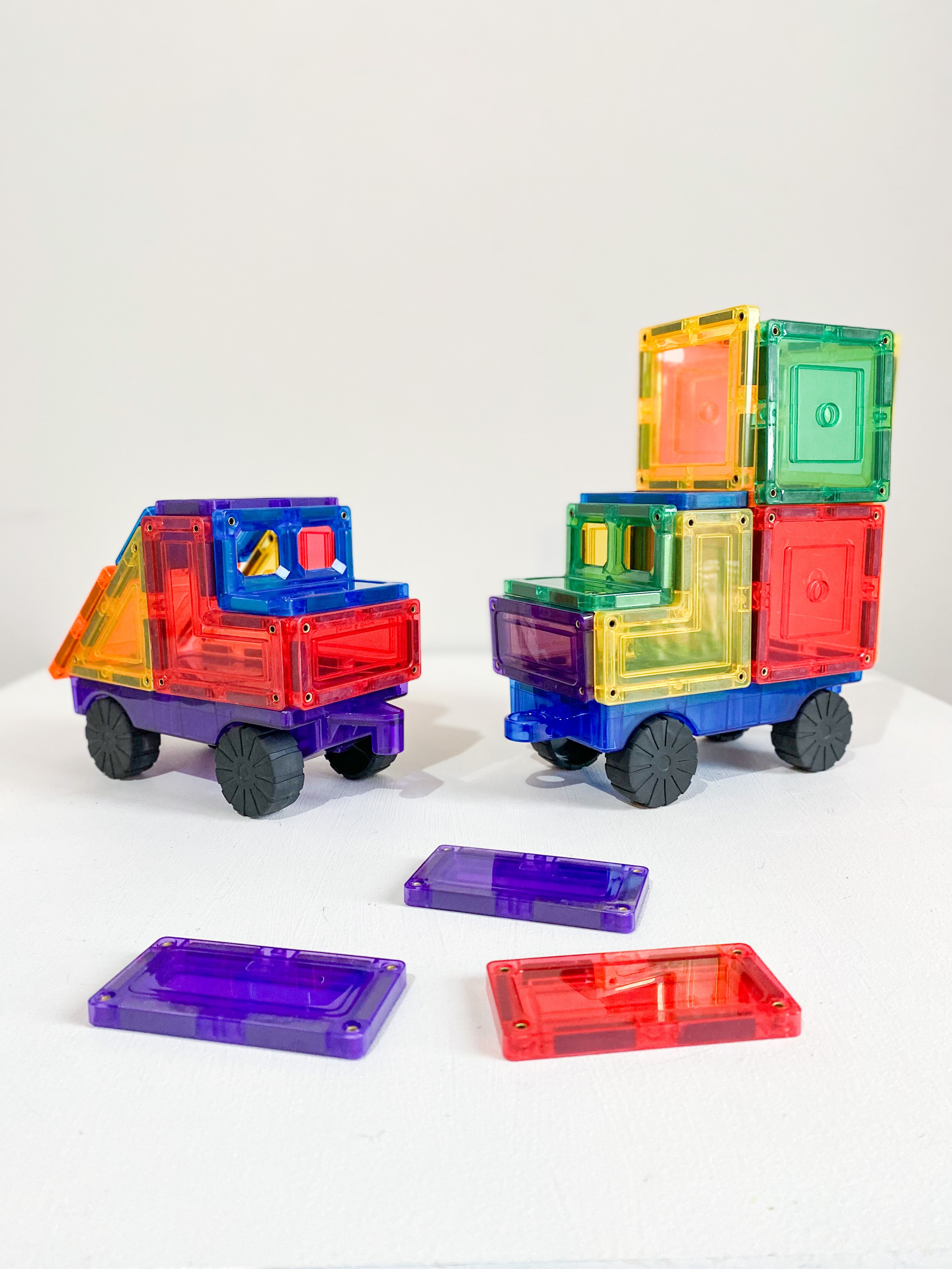 Learn And Grow - Magnetisch constructiespeelgoed Car Pack - 28 stuks