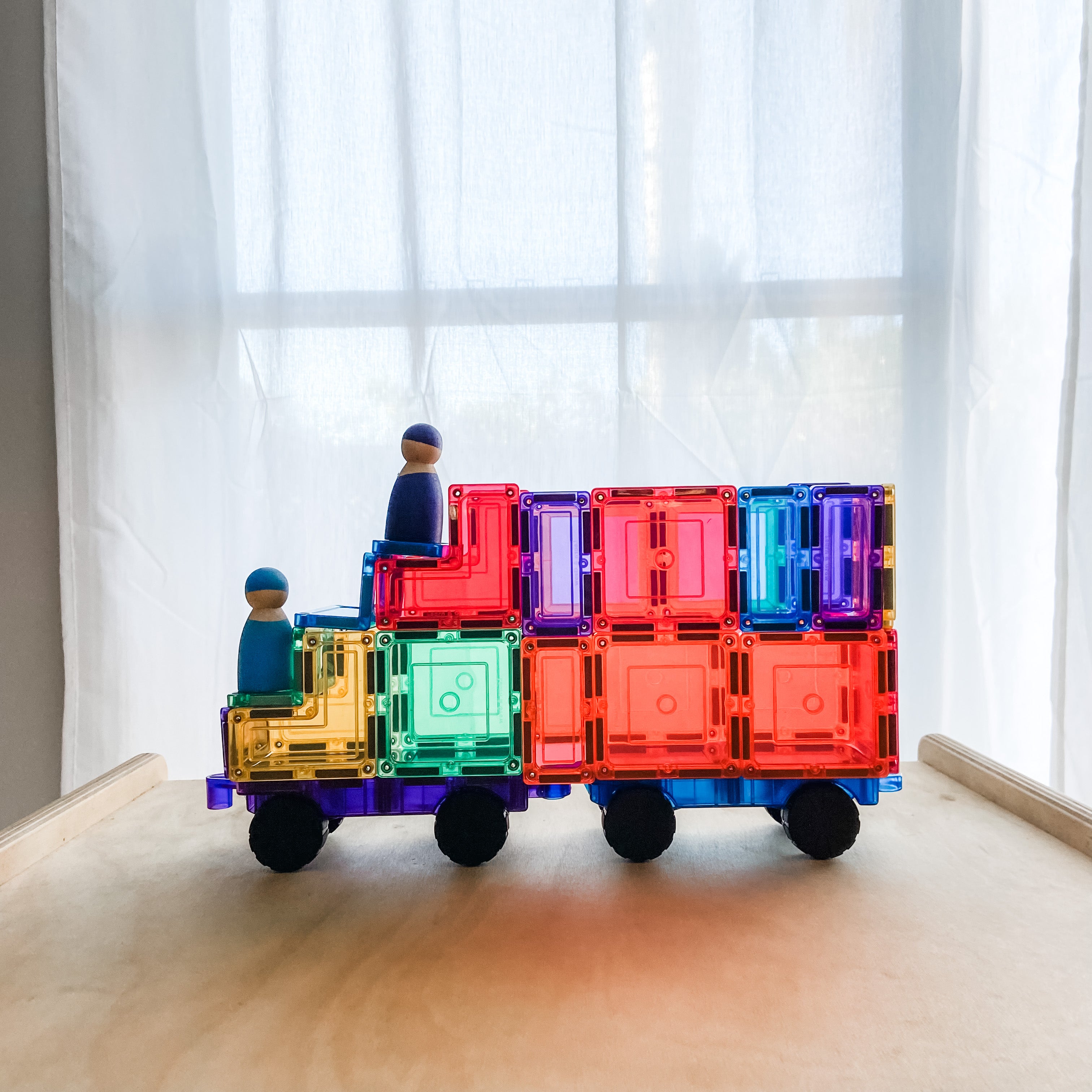 Learn And Grow - Magnetisch constructiespeelgoed Car Pack - 28 stuks