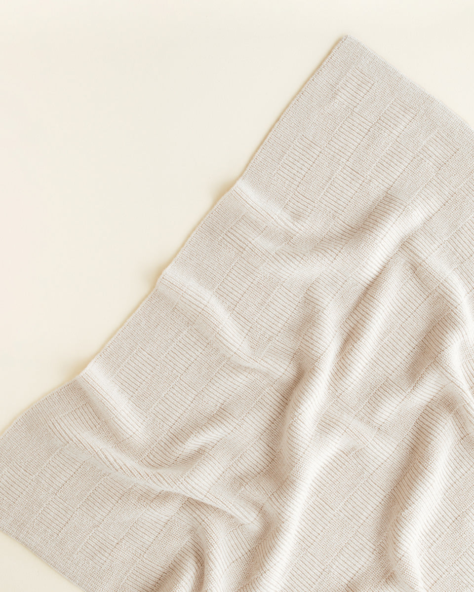 Hvid Wollen babydeken Ivy Cream