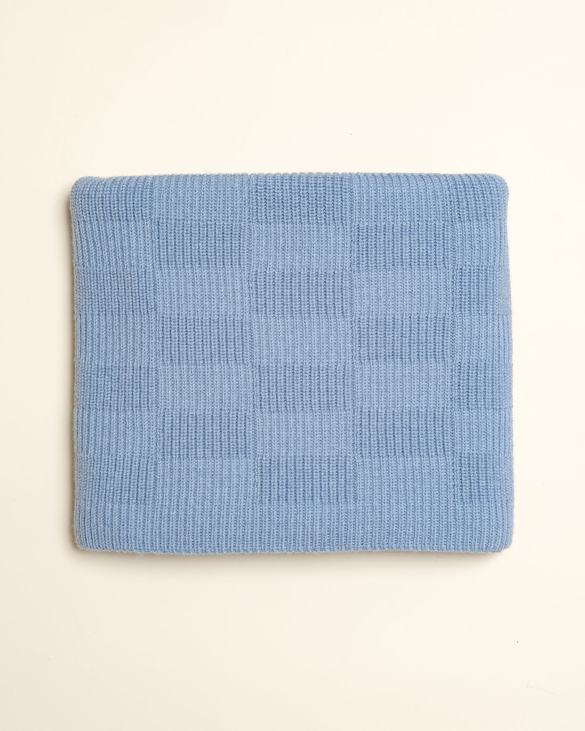 Hvid Wollen babydeken Ivy Light Blue