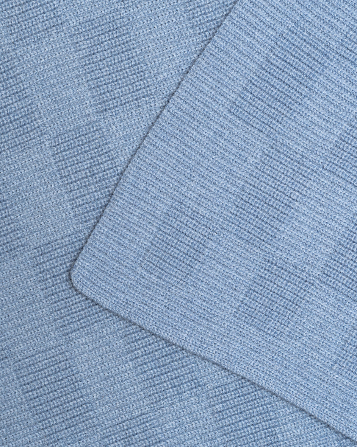 Hvid Wollen babydeken Ivy Light Blue
