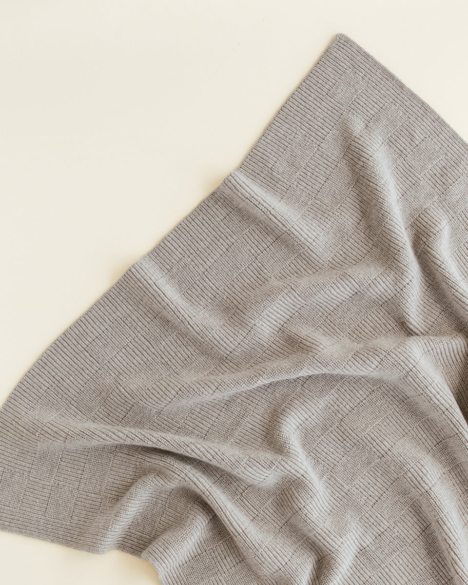Hvid - Wollen babydeken Ivy Pebble