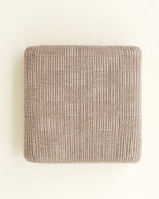 Hvid Wollen babydeken Ivy Sand