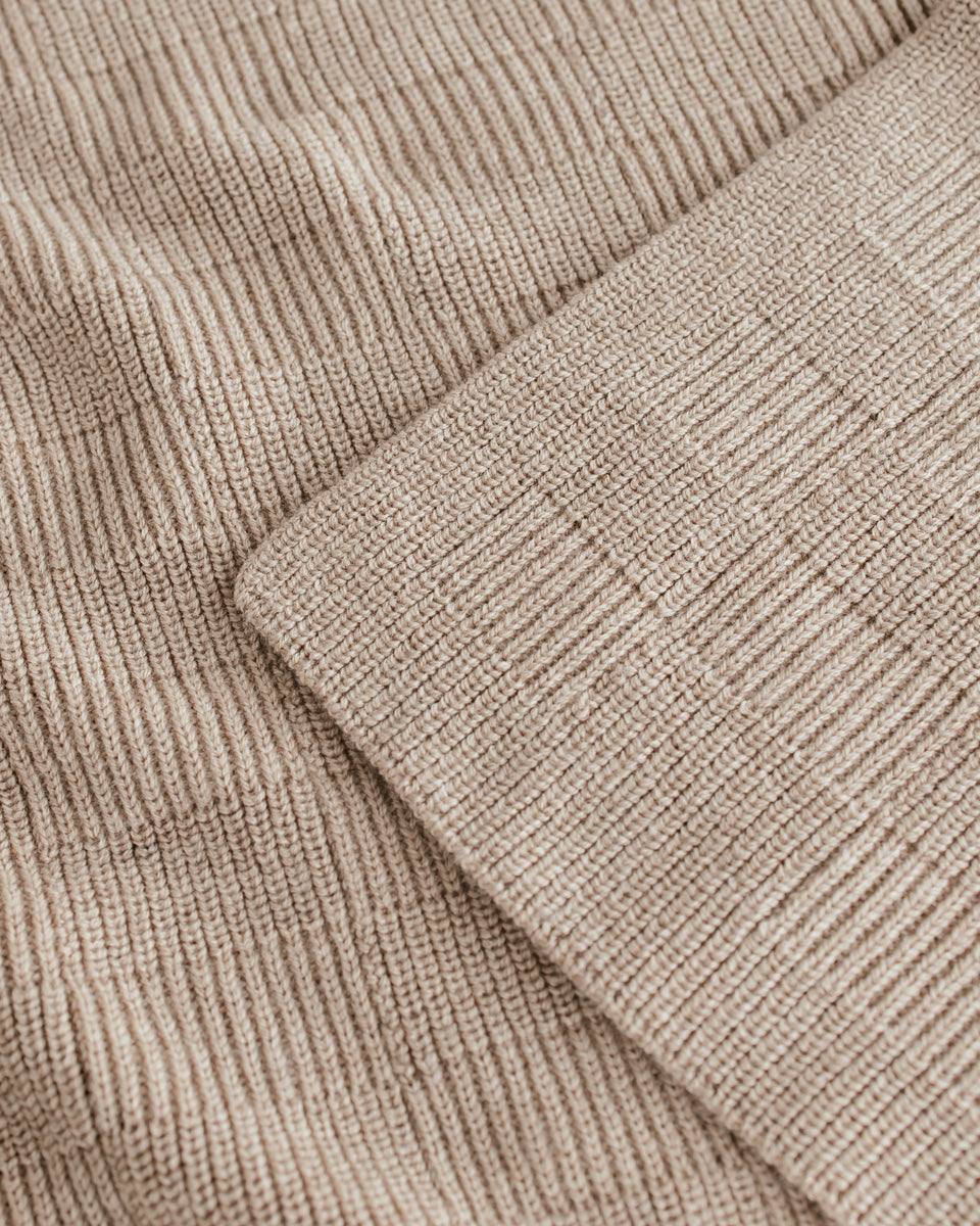 Hvid Wollen babydeken Ivy Sand