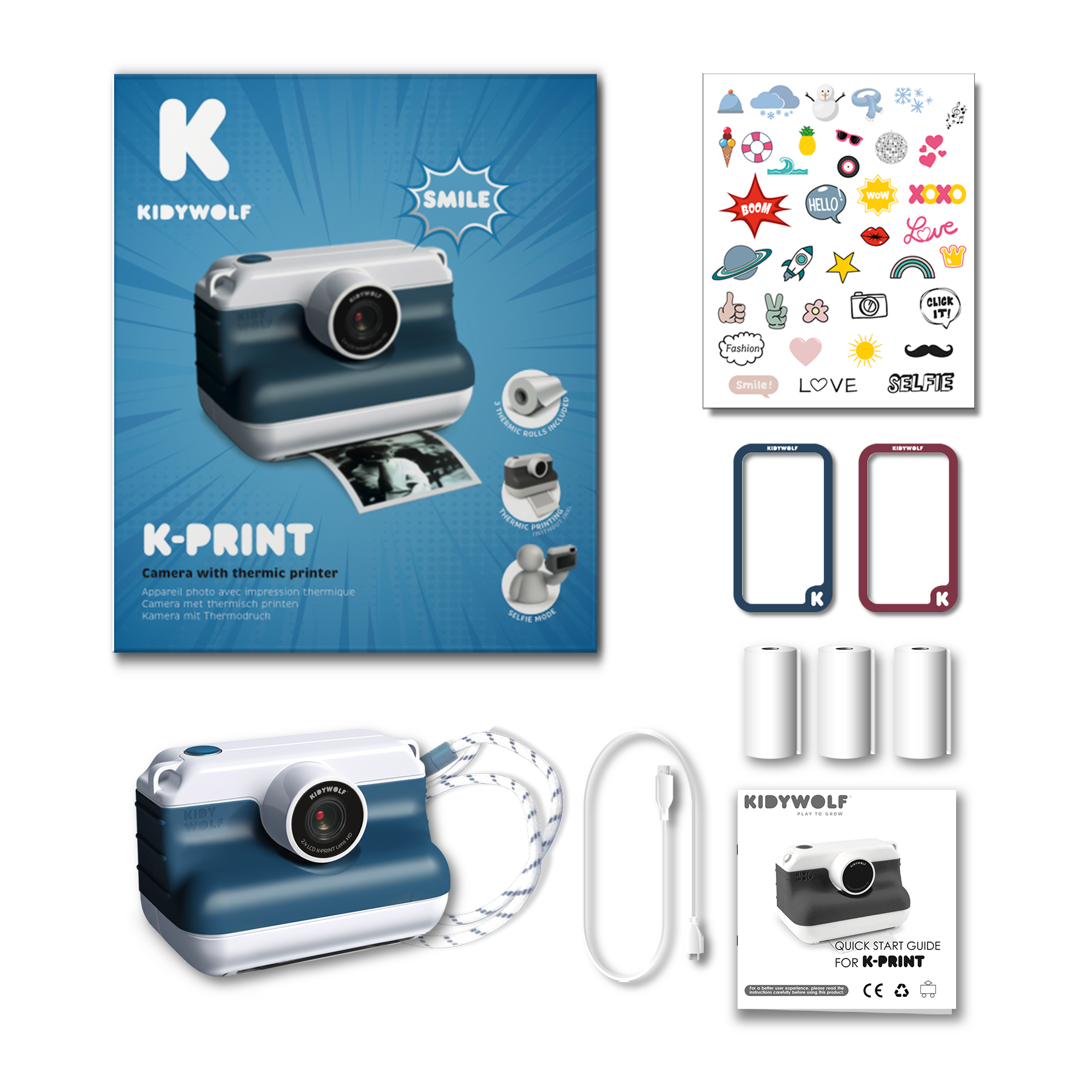 Kidywolf - K-Print Blauw