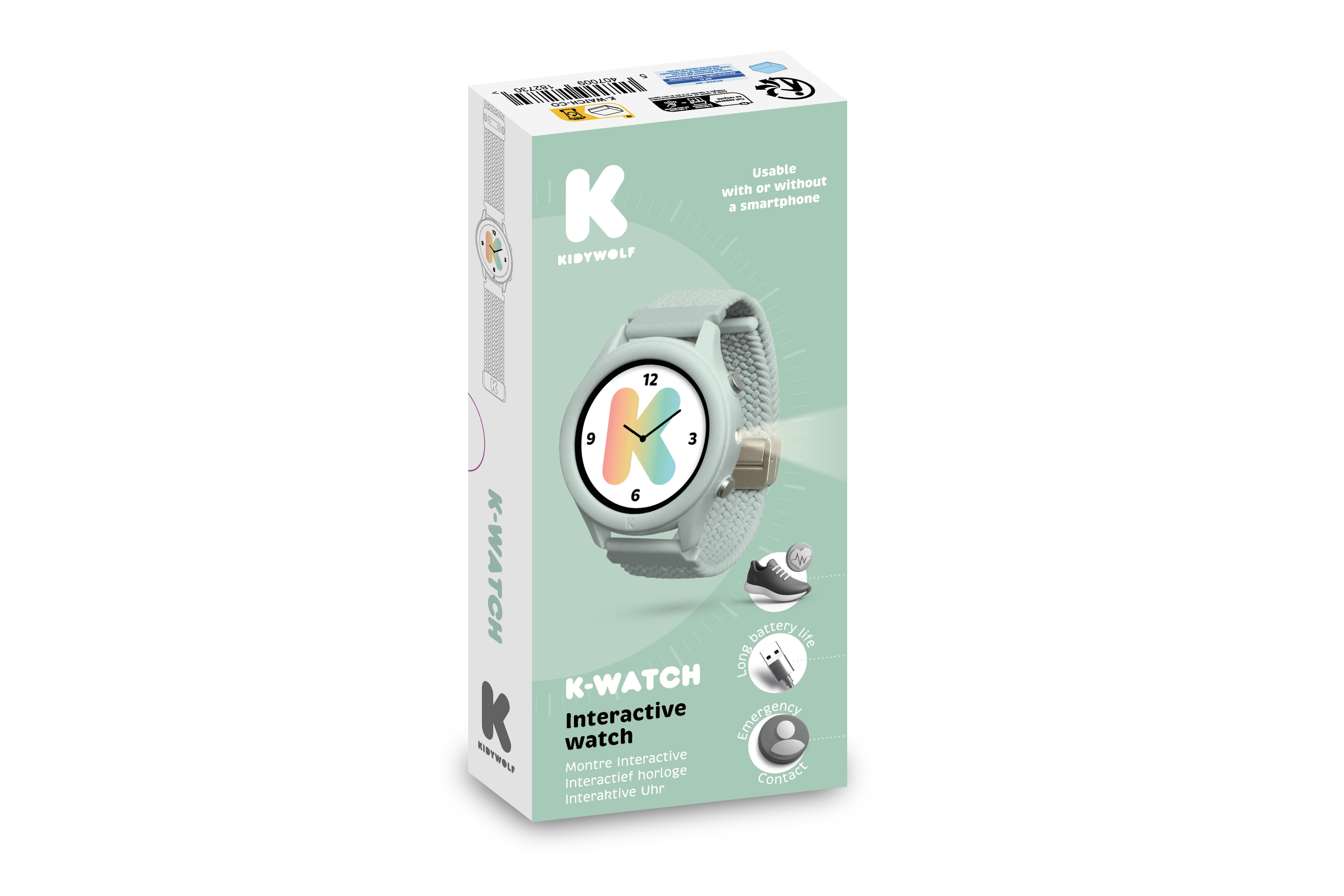 Kidywolf - KidyWatch Multifunctionele Smartwatch – Zonder spelletjes - Groen