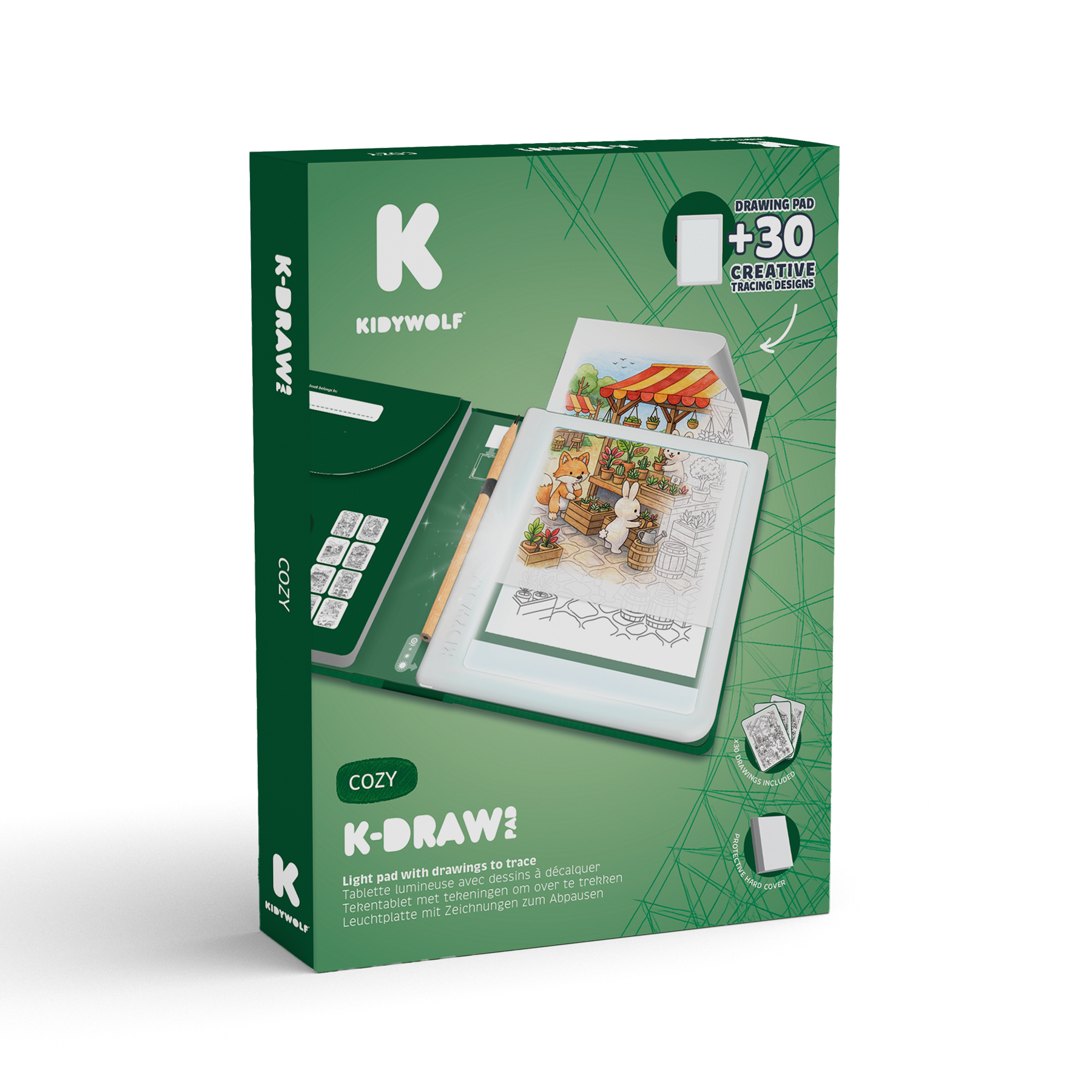 Kidywolf K-Draw-Pad lichtgevende tekentablet Cozy