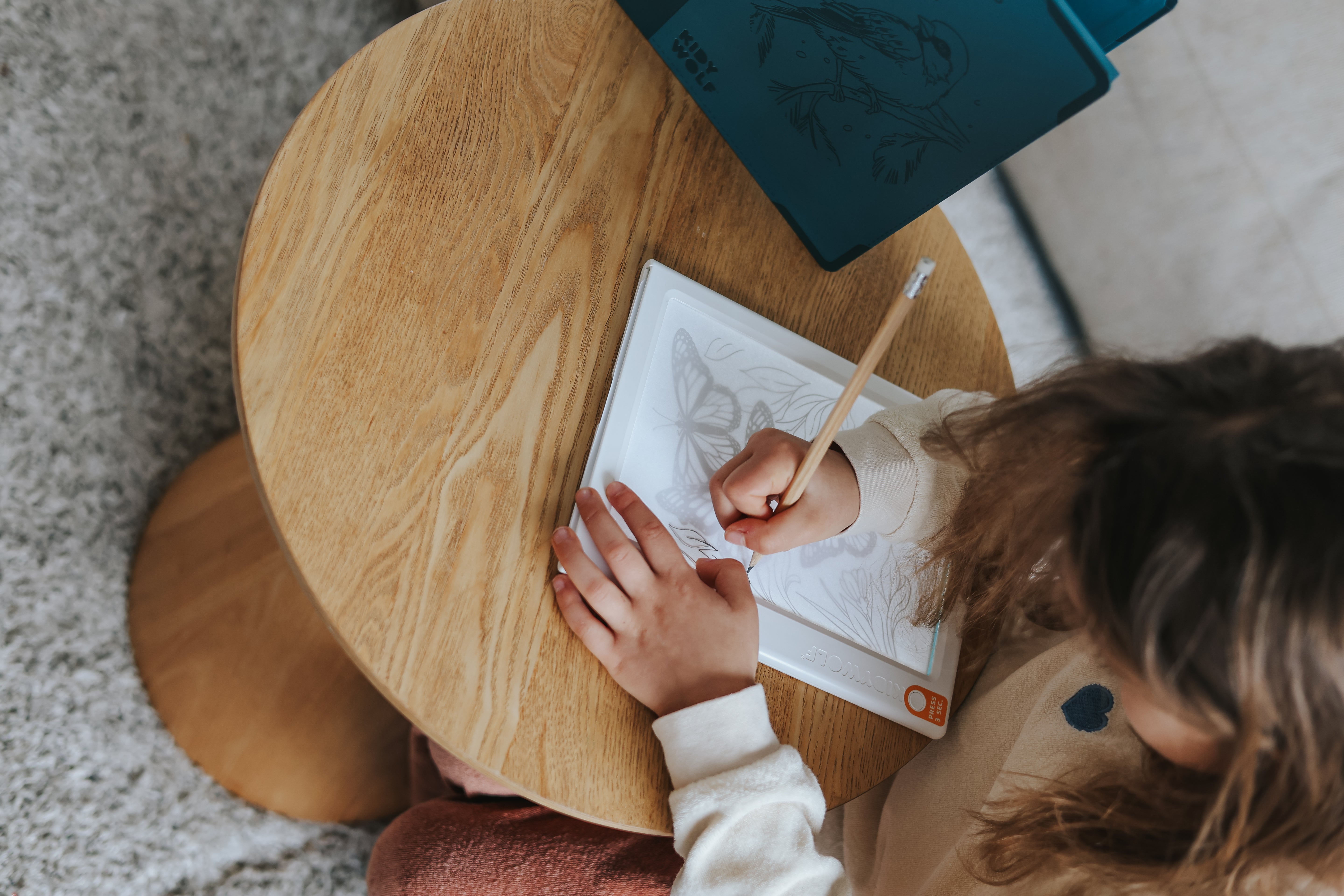 KIDYDRAW PAD 8+ Lichtgevende Tekentablet met 30 Tekensjablonen Dieren