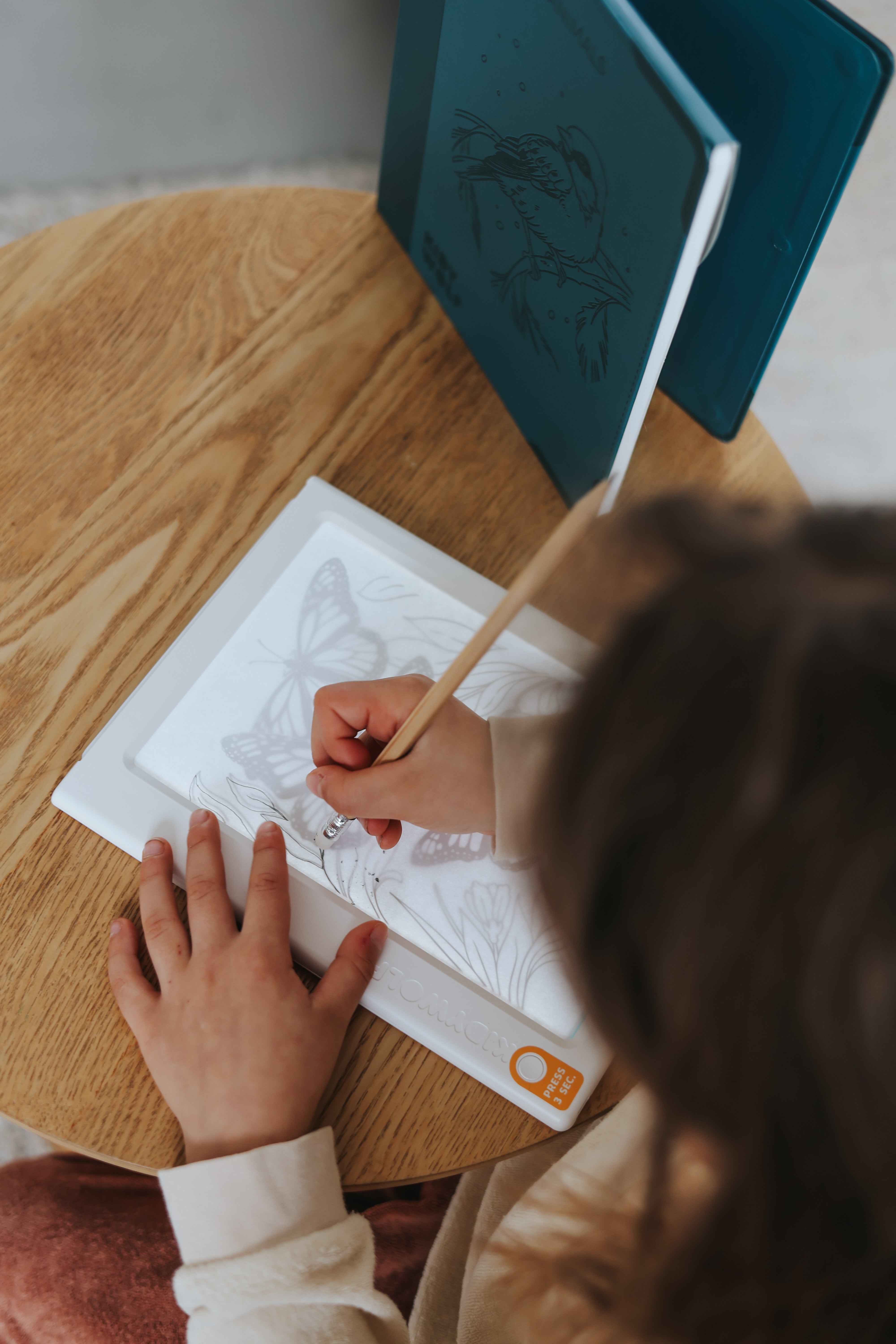 KIDYDRAW PAD 8+ Lichtgevende Tekentablet met 30 Tekensjablonen Dieren