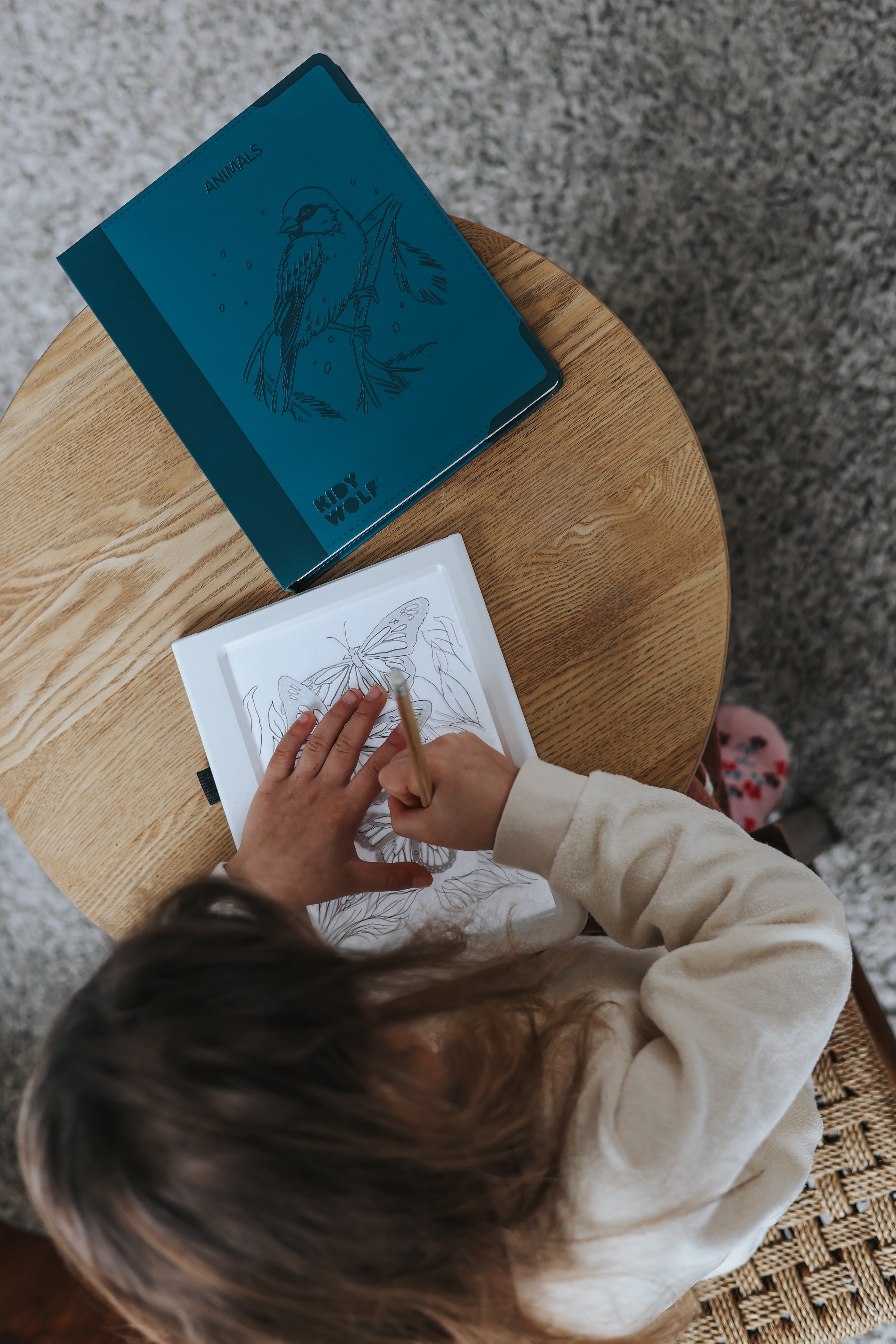 KIDYDRAW PAD 8+ Lichtgevende Tekentablet met 30 Tekensjablonen Dieren