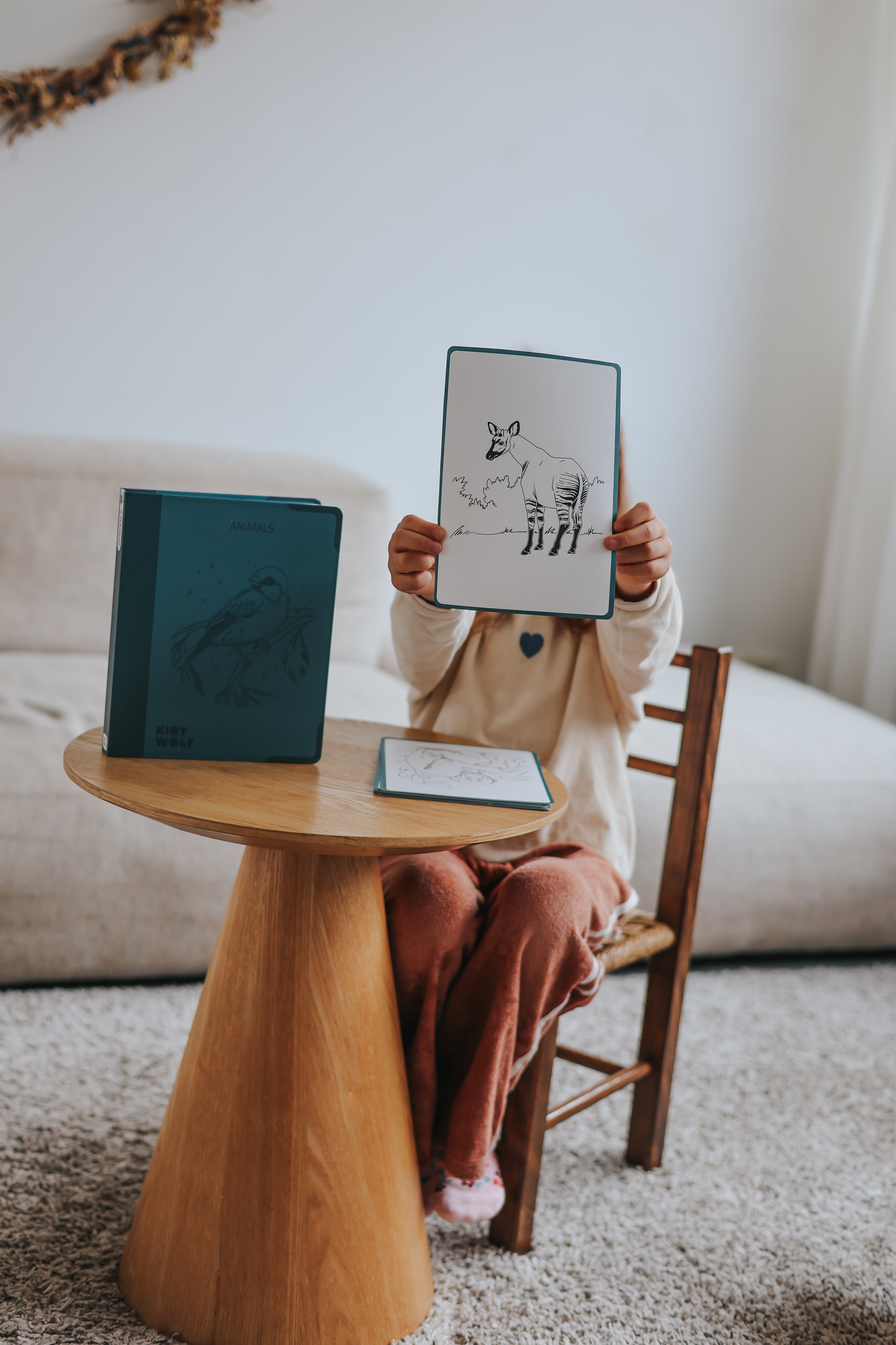 KIDYDRAW PAD 8+ Lichtgevende Tekentablet met 30 Tekensjablonen Dieren