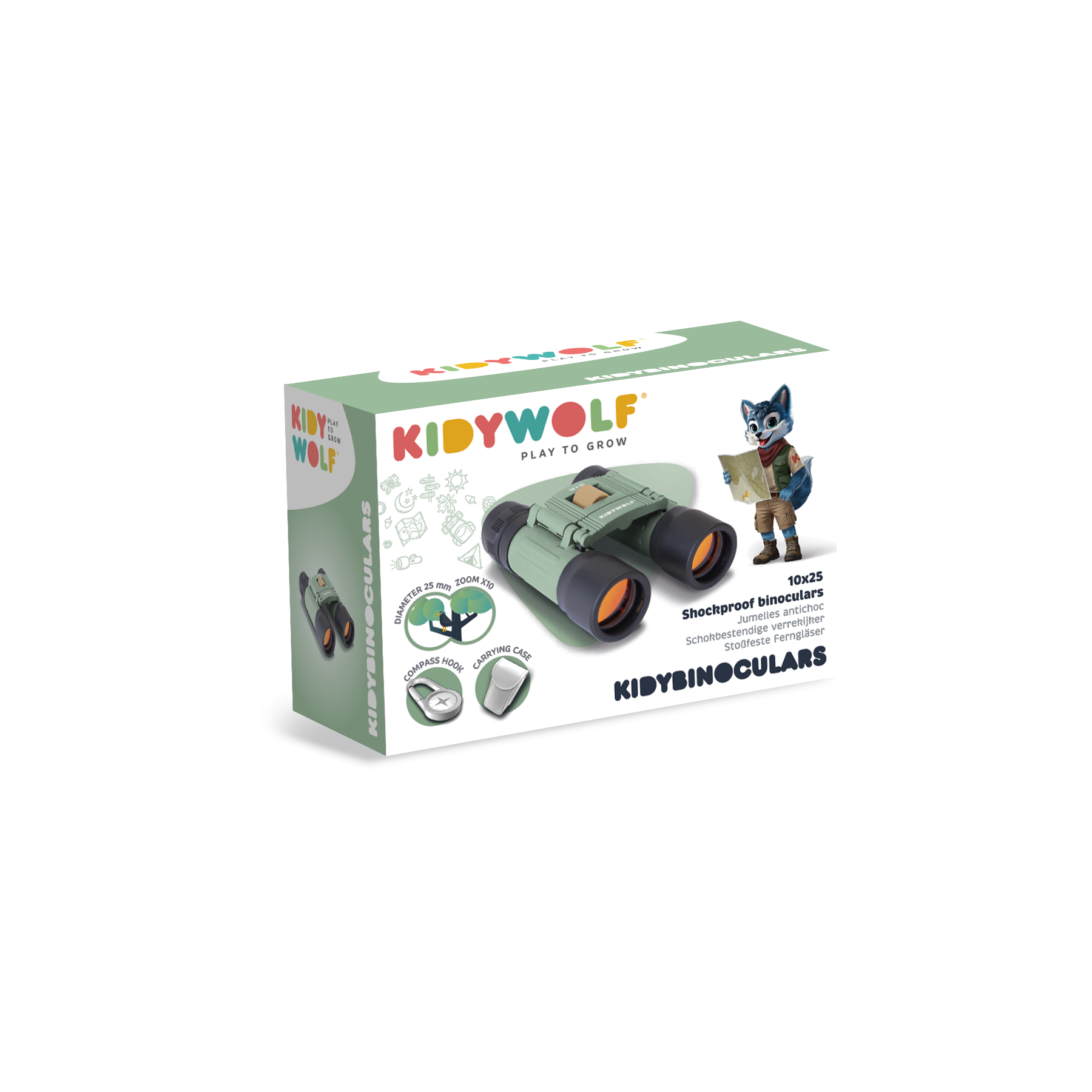 Kidywolf KidyBinocular - Verrekijker voor Kinderen Groen