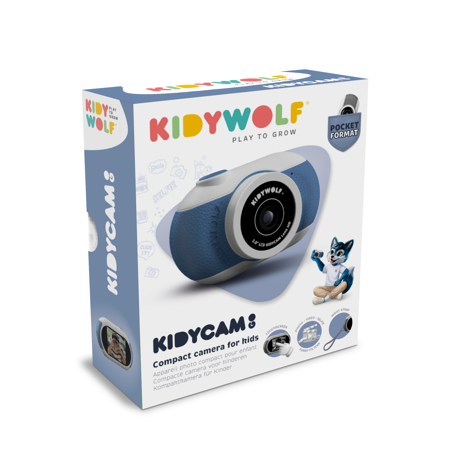 Kidywolf - Kidycam Go minicamera blauw