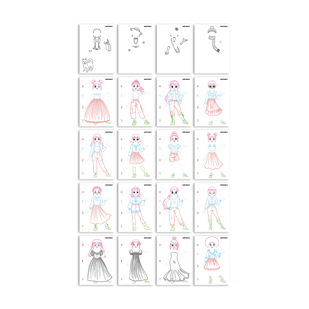 Kidywolf - Kidydraw-pro PINK lichtgevende tekentablet + 4 stiften