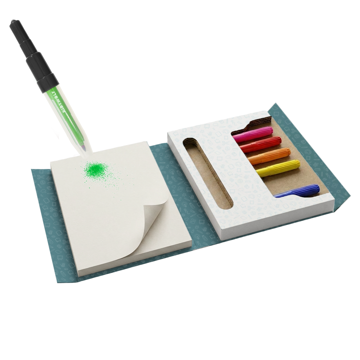 Kidywolf - Kidydraw creatieve set met blaaspennen