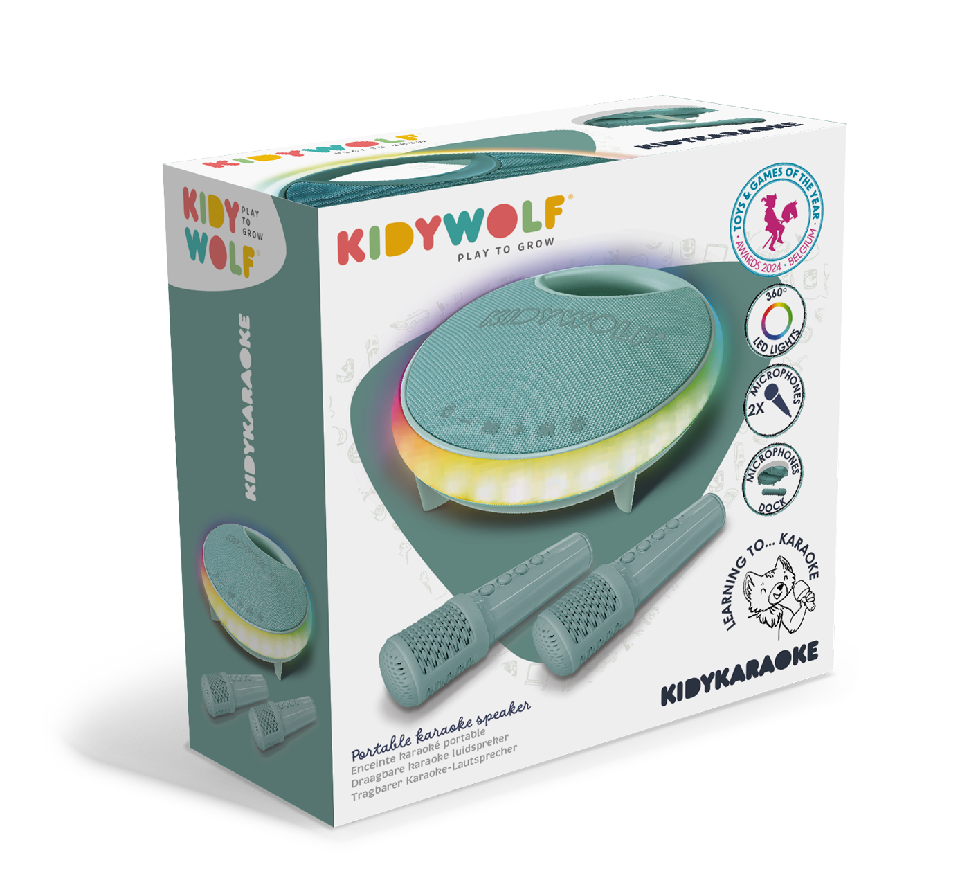 Kidywolf KIDYKARAOKE Draagbare Luidspreker met 2 microfoons