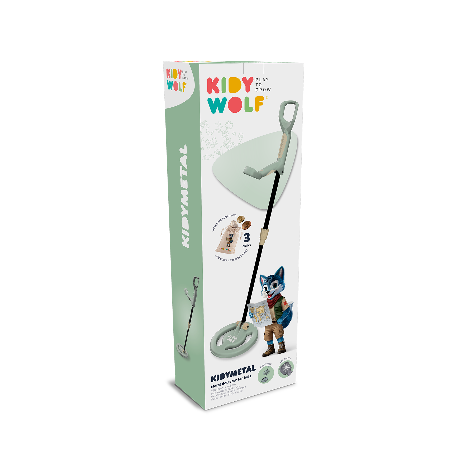 Kidywolf KIDYMETAL Metaaldetector — Groen