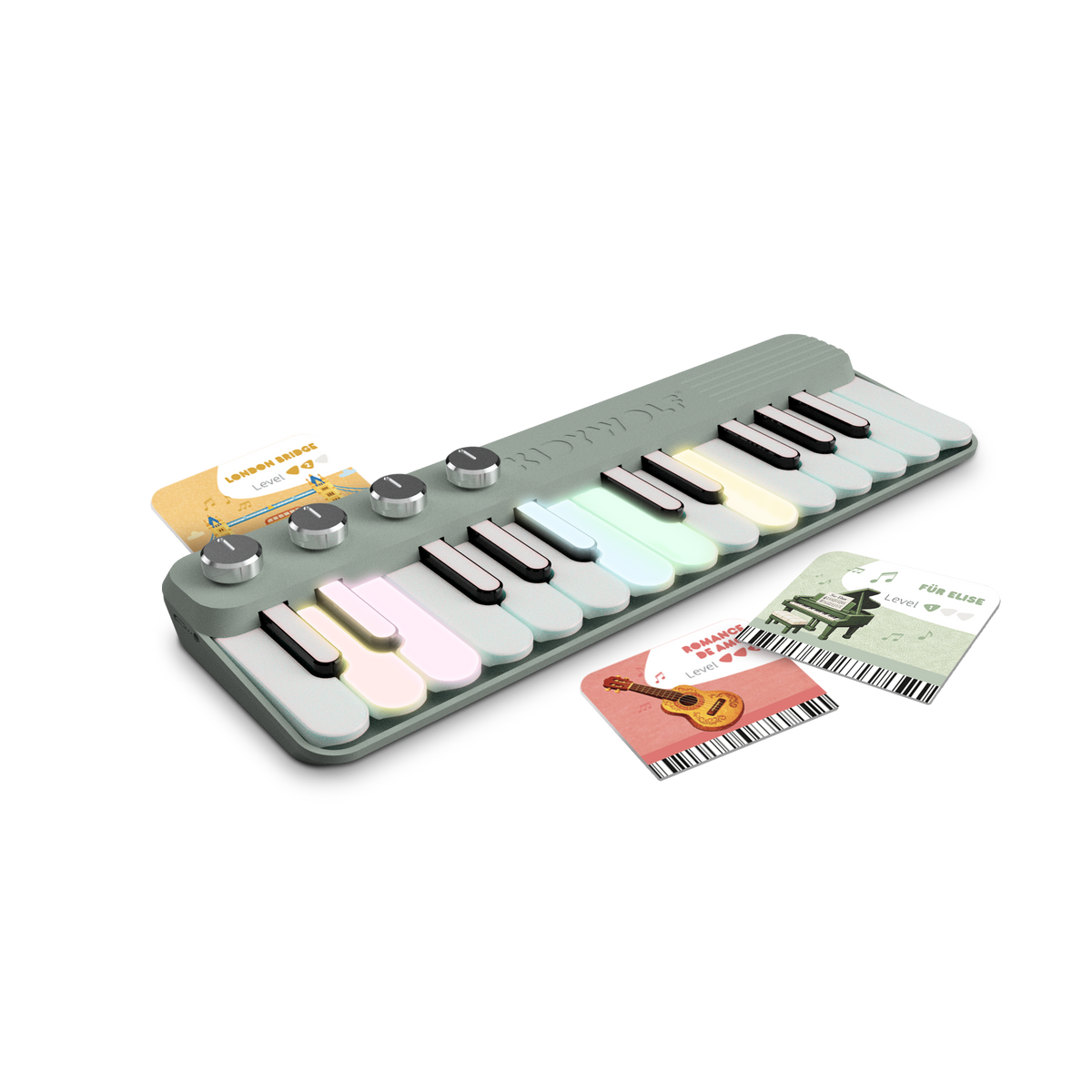 Kidywolf - Kidypiano mini piano met verlichte toetsen groen