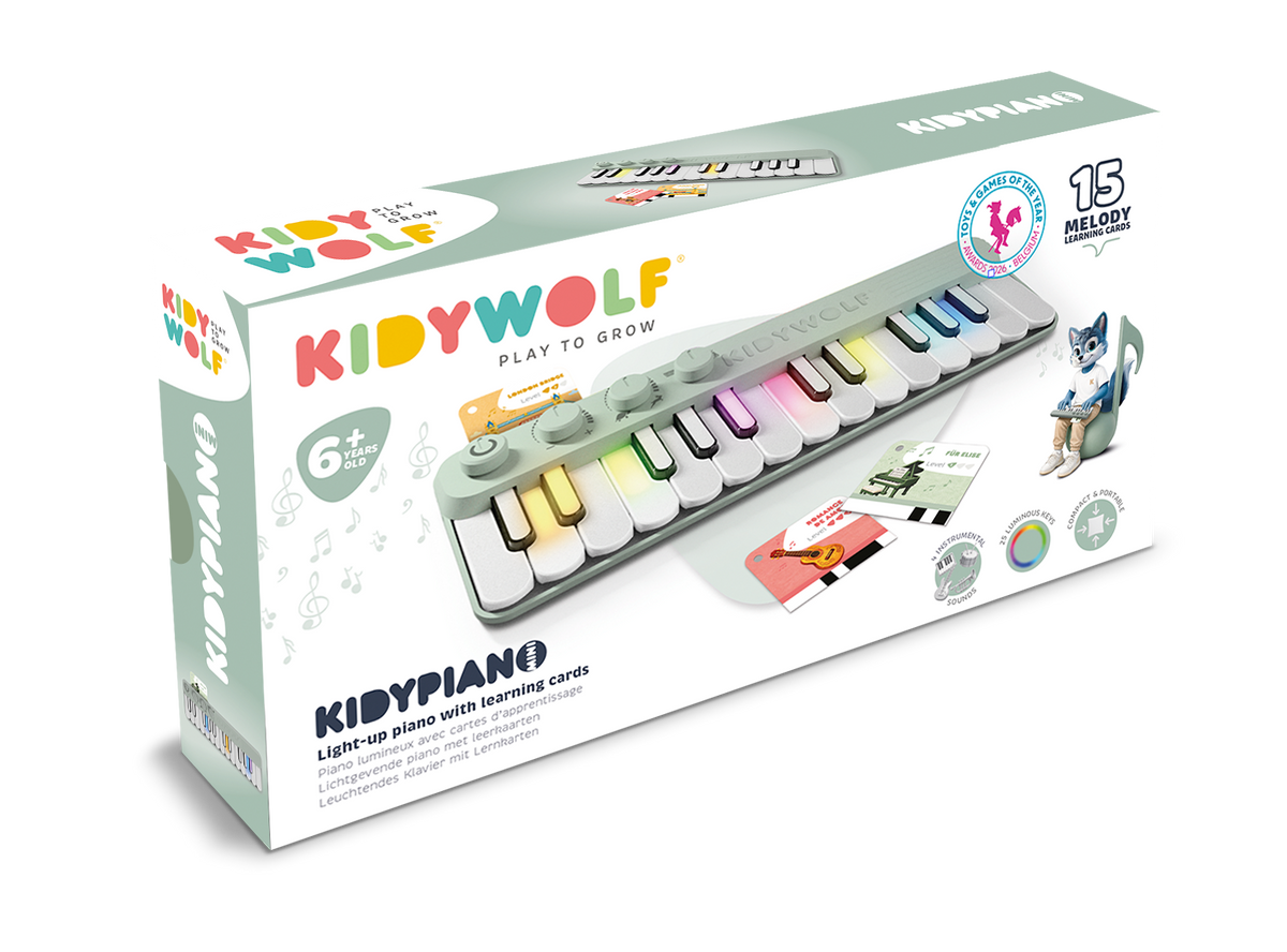 Kidywolf - Kidypiano mini piano met verlichte toetsen groen