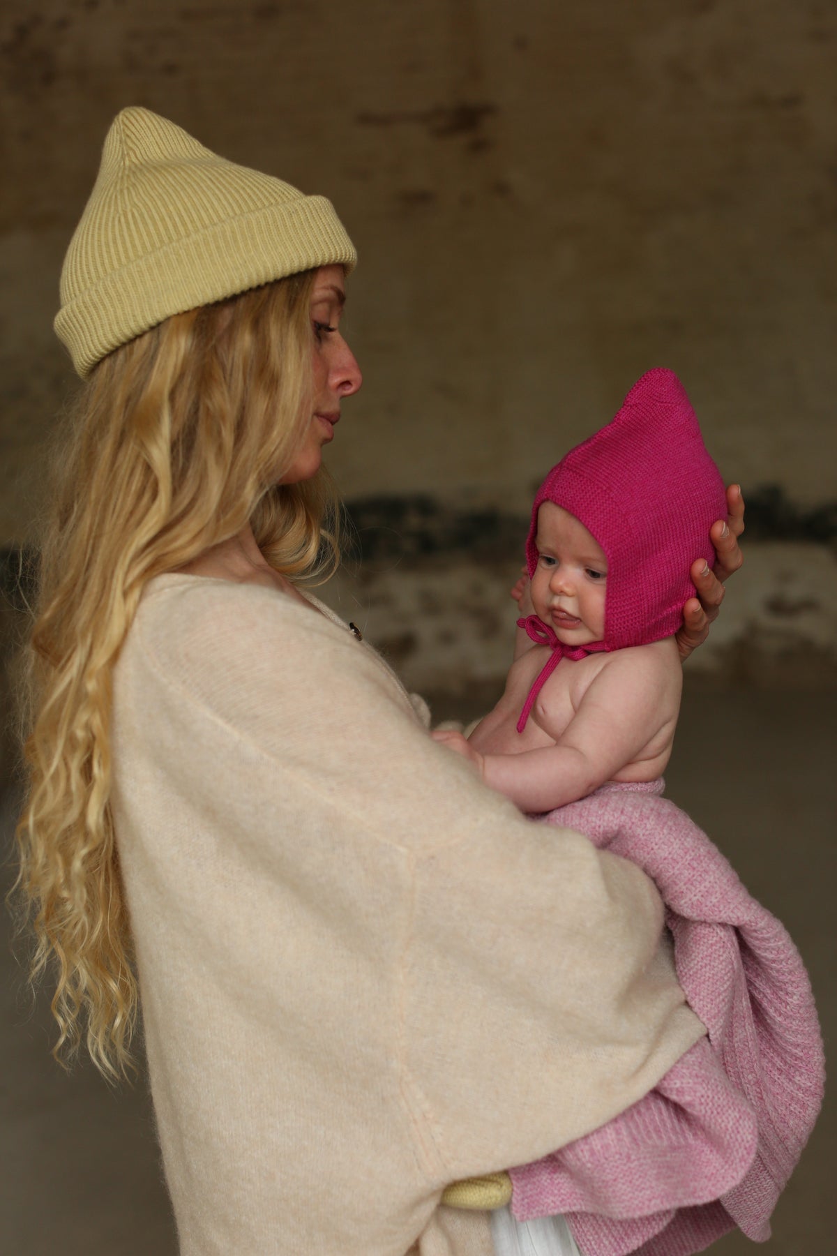 Hvid Wollen babydeken Kiki Cotton Candy