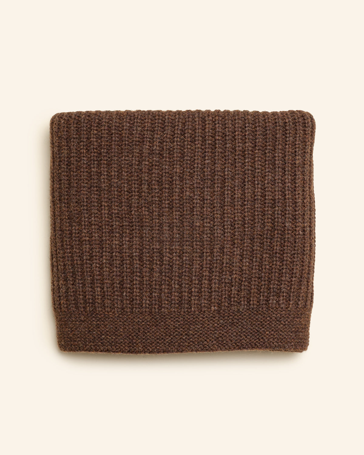 Hvid Wollen babydeken Kiki Dark Brown