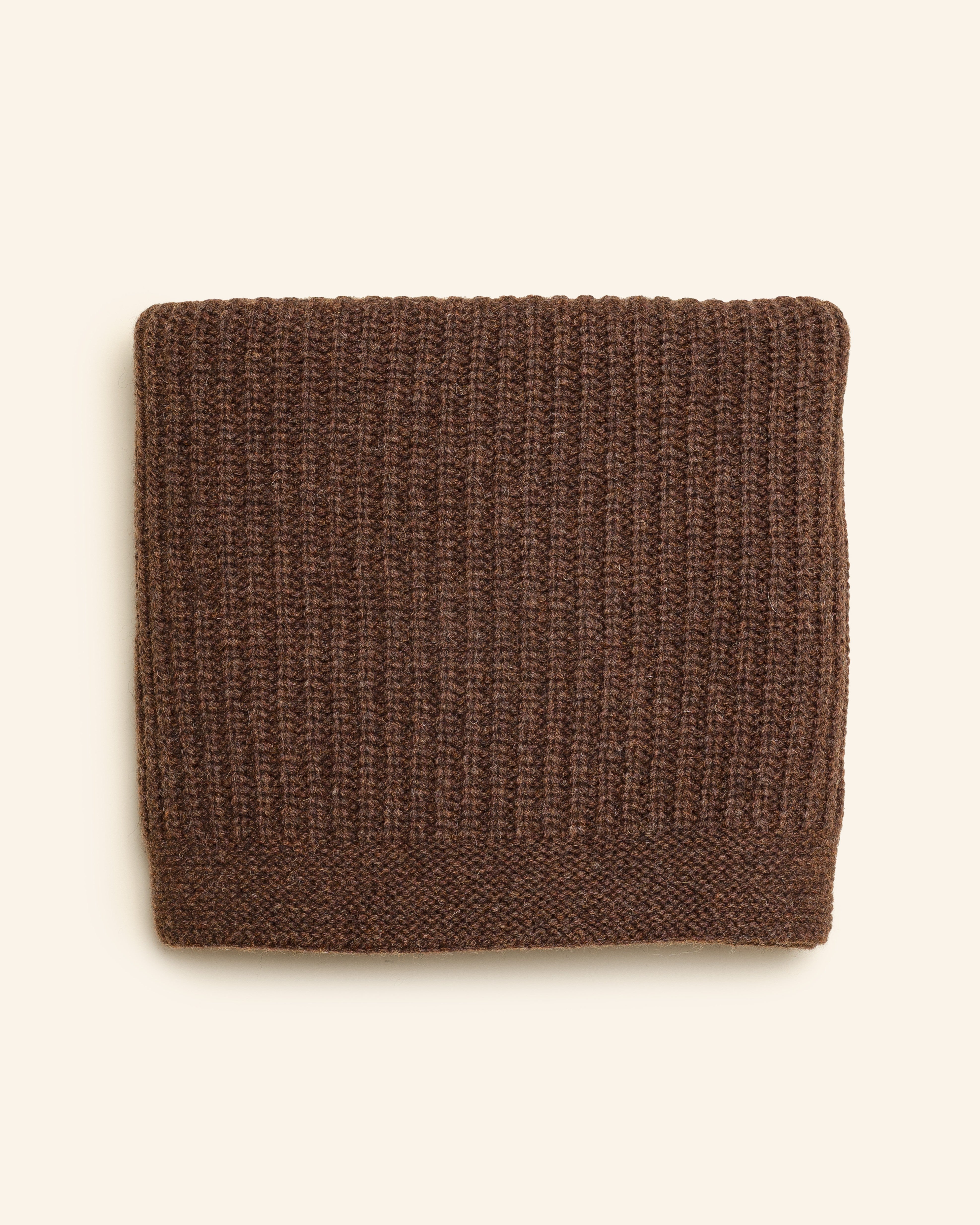 Hvid Wollen babydeken Kiki Dark Brown