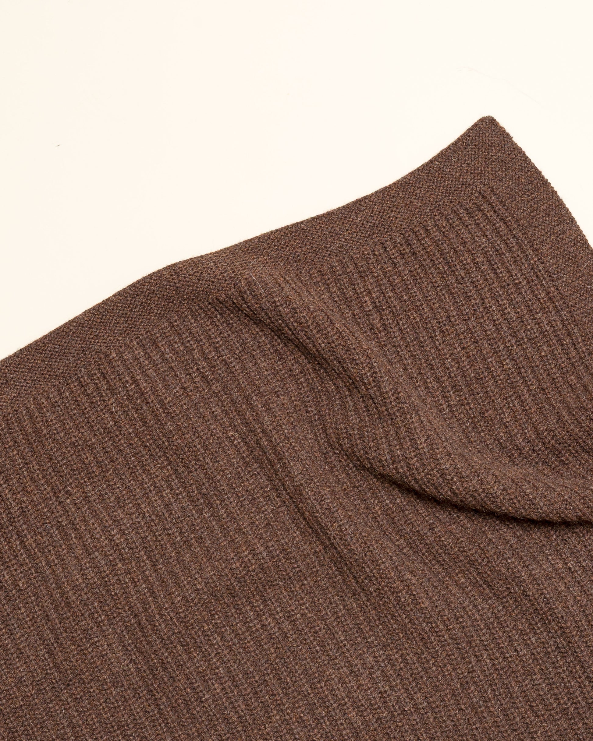 Hvid Wollen babydeken Kiki Dark Brown