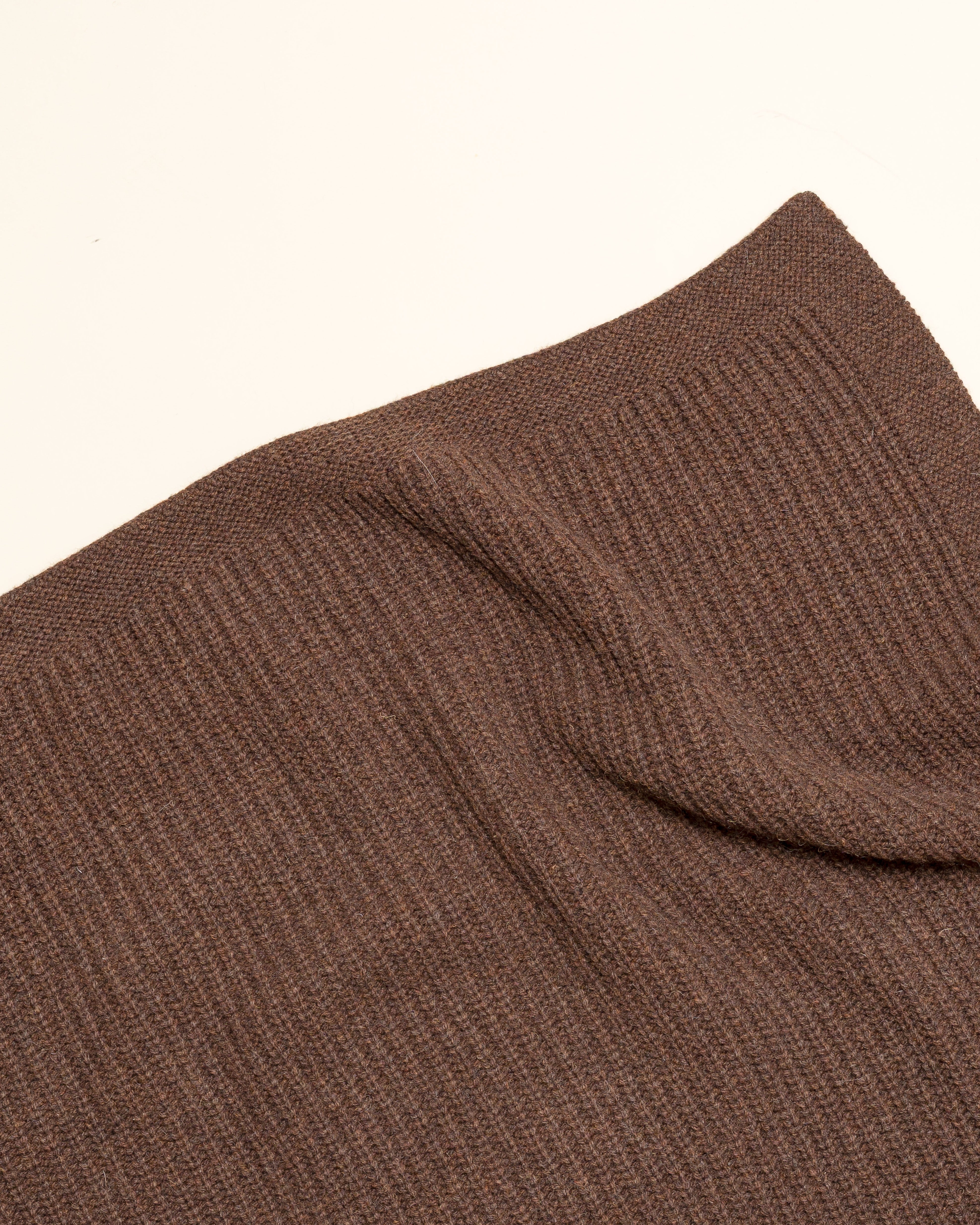 Hvid Wollen babydeken Kiki Dark Brown