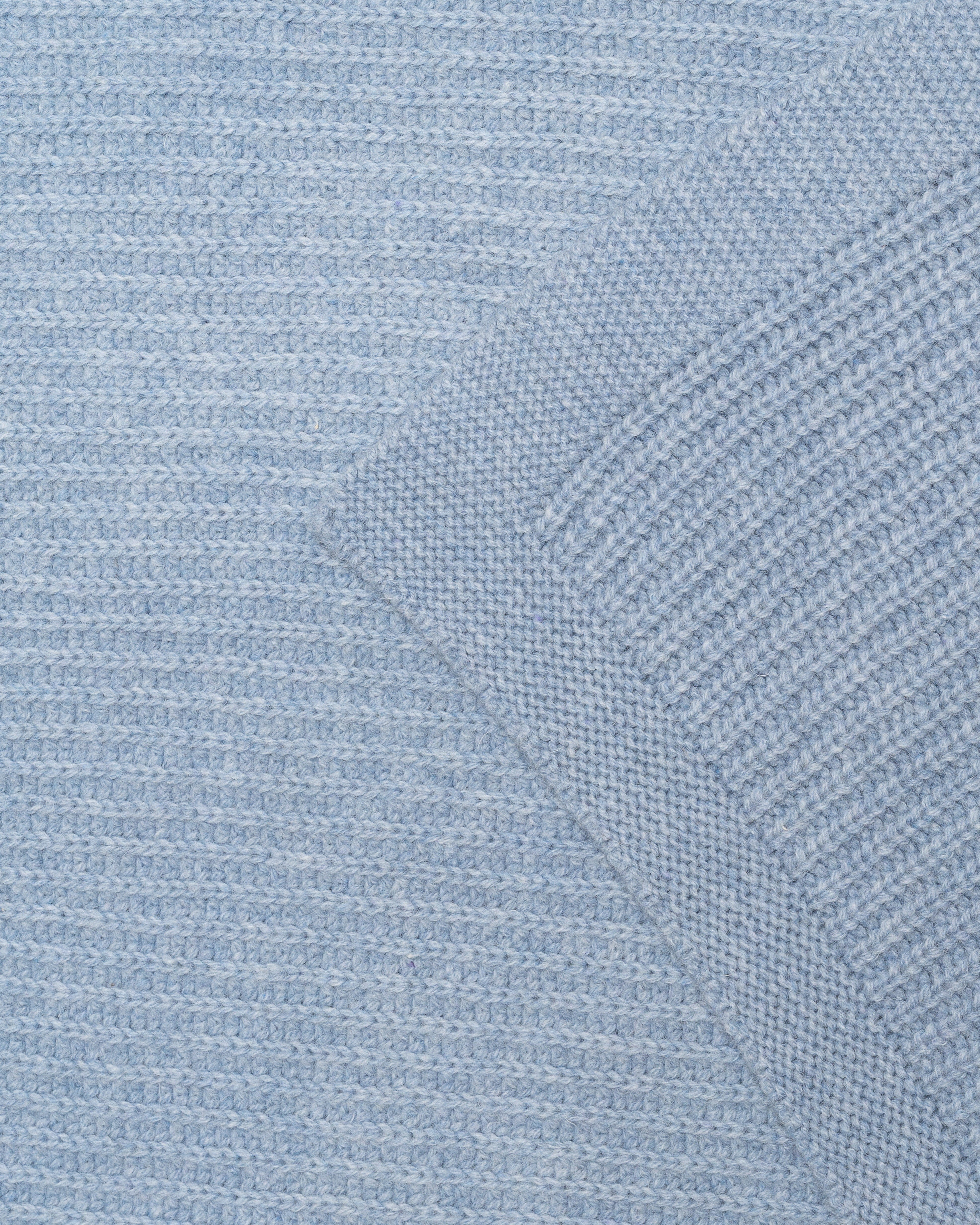 Hvid Wollen babydeken Kiki Frost Blue