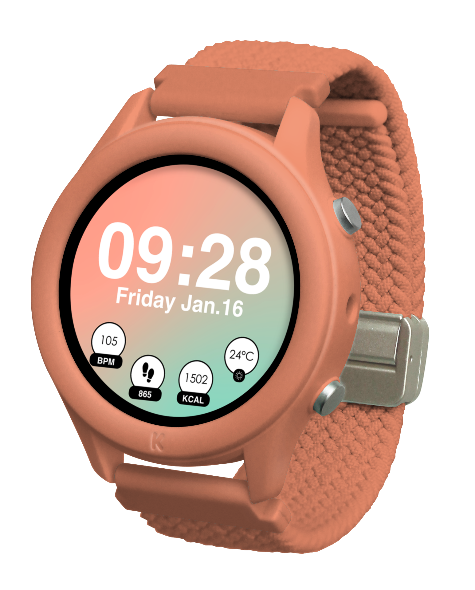 Kidywolf - KidyWatch Multifunctionele Smartwatch – Zonder spelletjes - Koraal