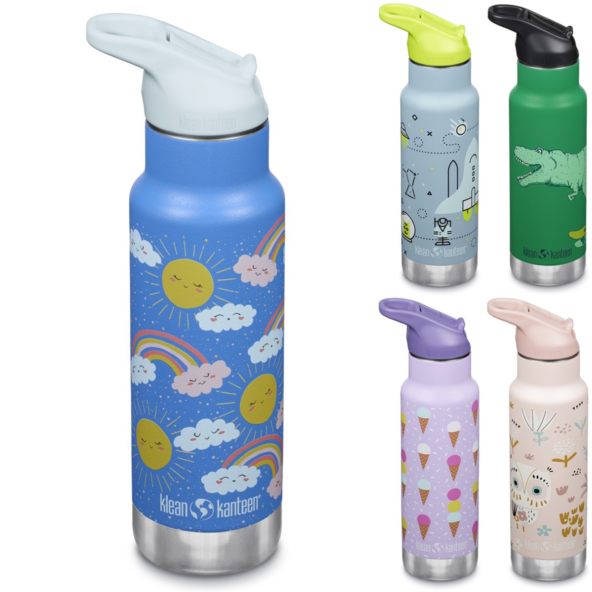 Klean Kanteen - Isolatiefles Kid Kanteen drinkfles met flipsportdop - Owlet