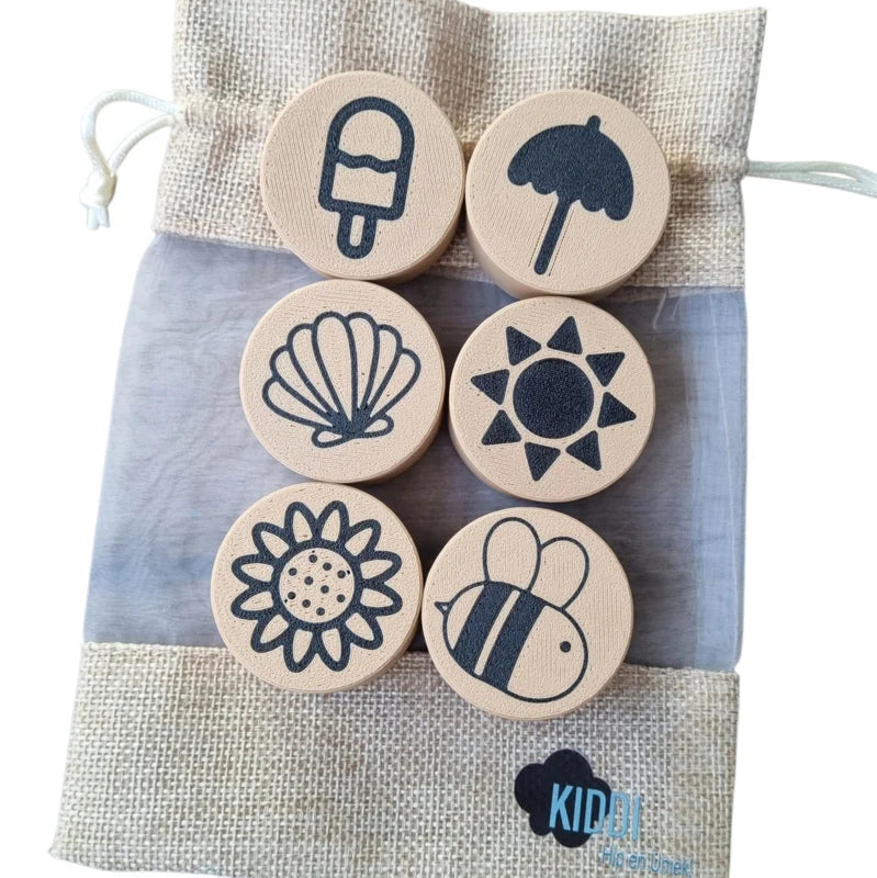 Kiddi - Stempelset Zomer met 6 stempels