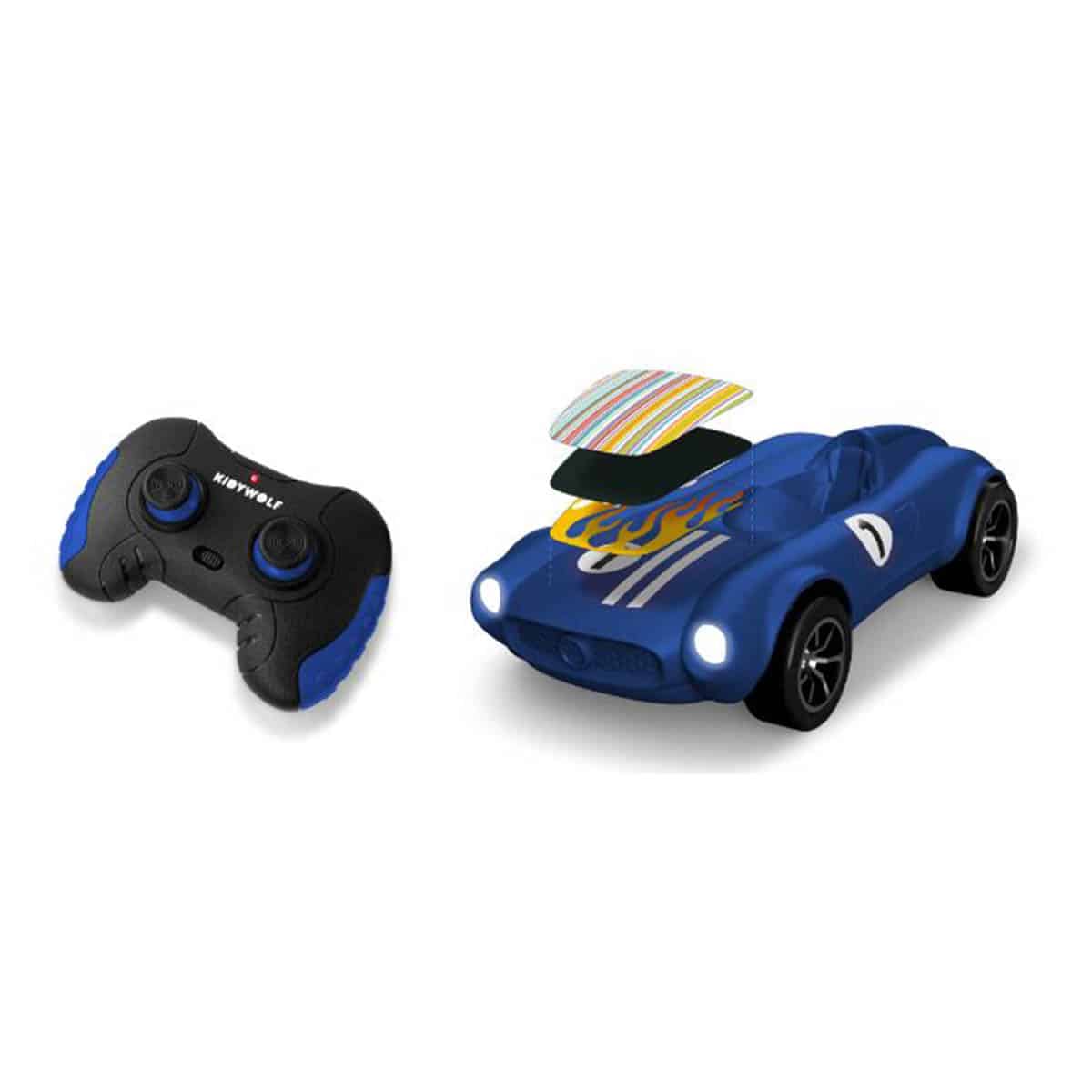 Kidywolf - KidyCar auto met afstandsbediening blauw