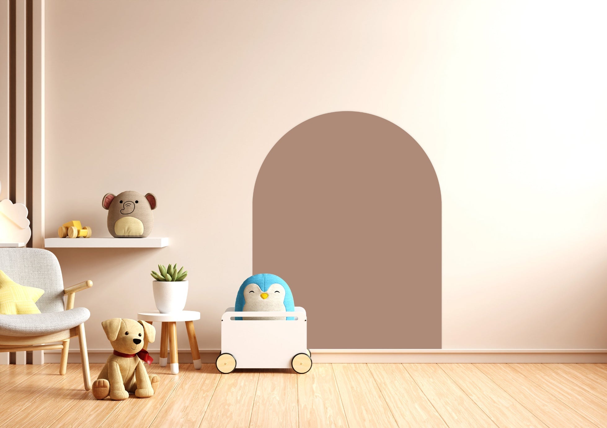 Cleverclixx - Cleverclixx - Magnetische Muursticker 95x75cm Mocha Cream