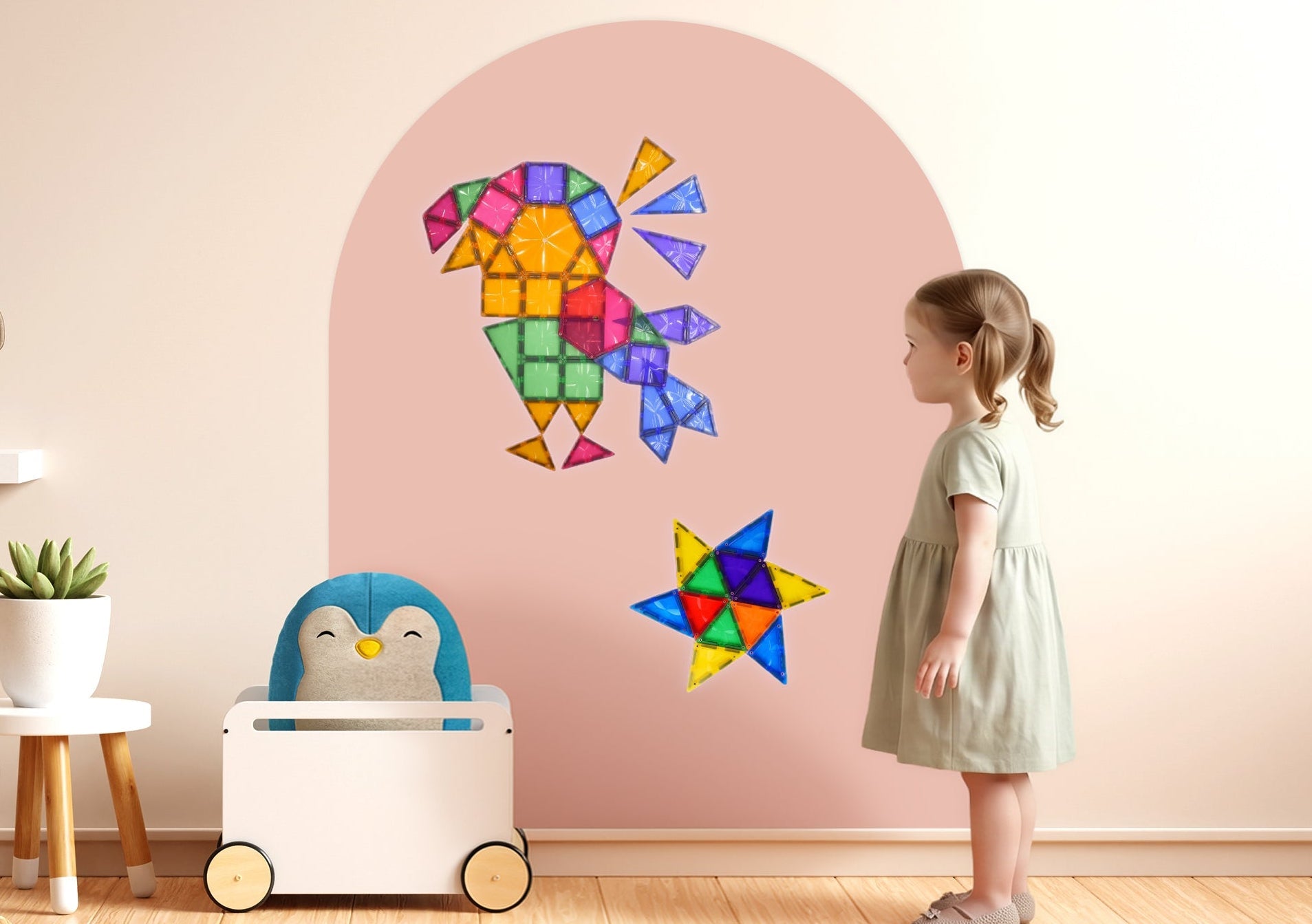 Cleverclixx - Cleverclixx - Magnetische Muursticker 95x75cm Soft Nude