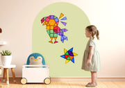 Cleverclixx - Cleverclixx - Magnetische Muursticker 95x75cm Soft Olive