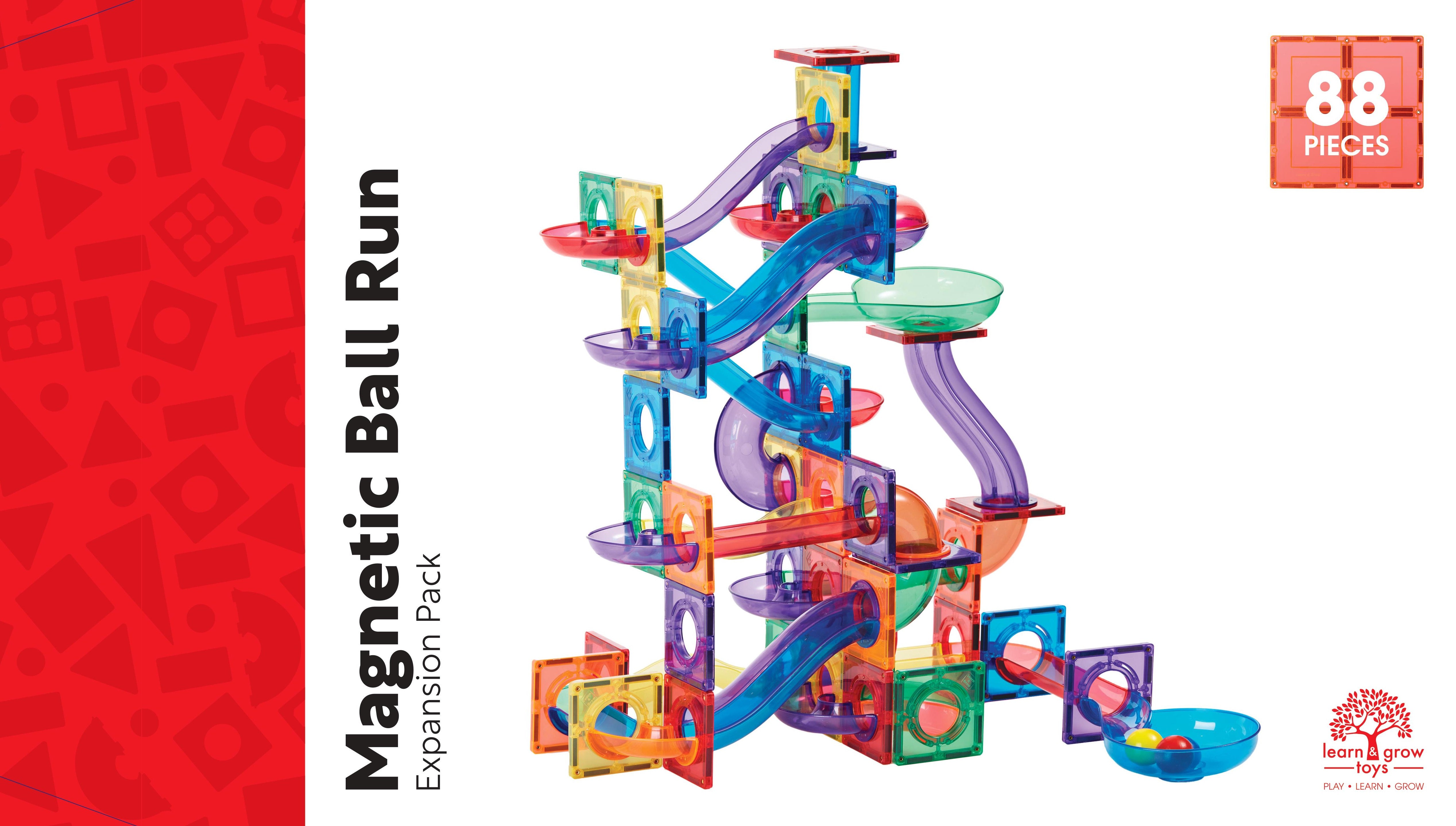 Learn And Grow - Magnetisch constructiespeelgoed Ball Run - 88 stuks