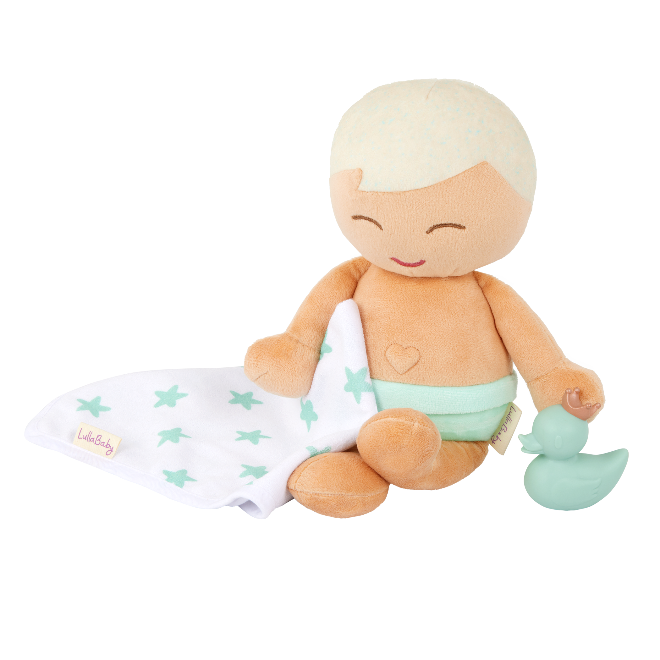 LullaBaby - Knuffelbadpop Jongen met accessoires
