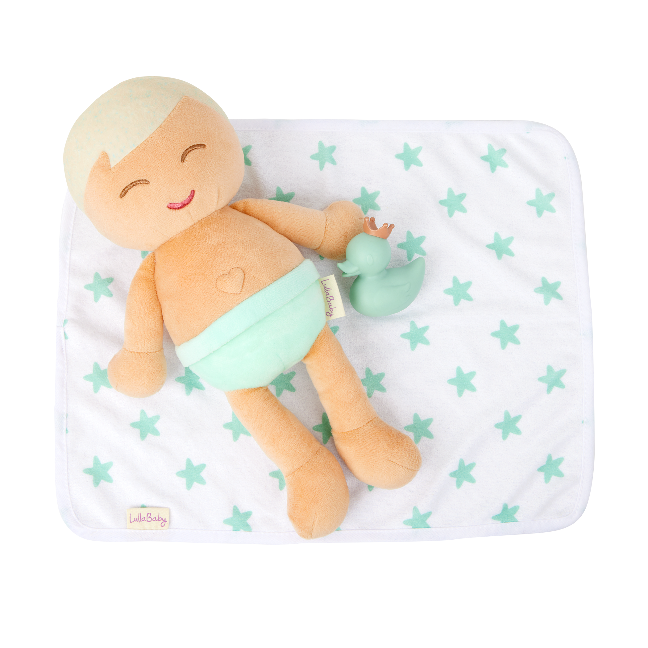 LullaBaby - Knuffelbadpop Jongen met accessoires