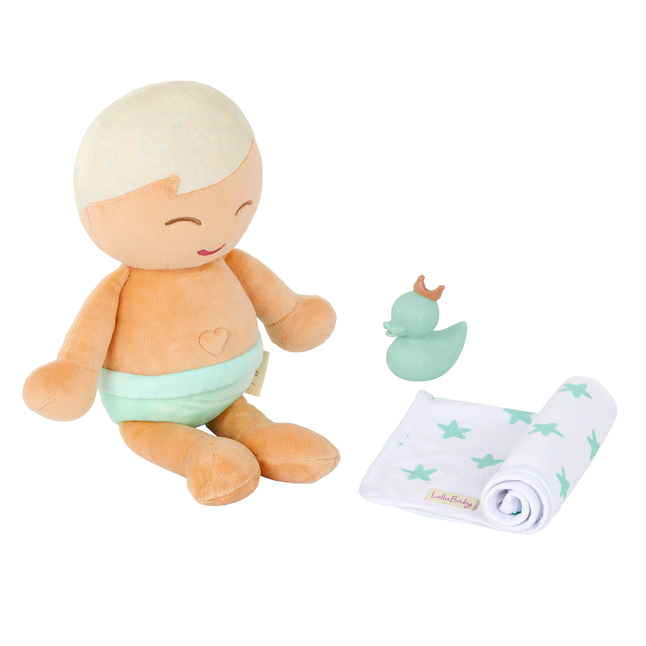 LullaBaby - Knuffelbadpop Jongen met accessoires