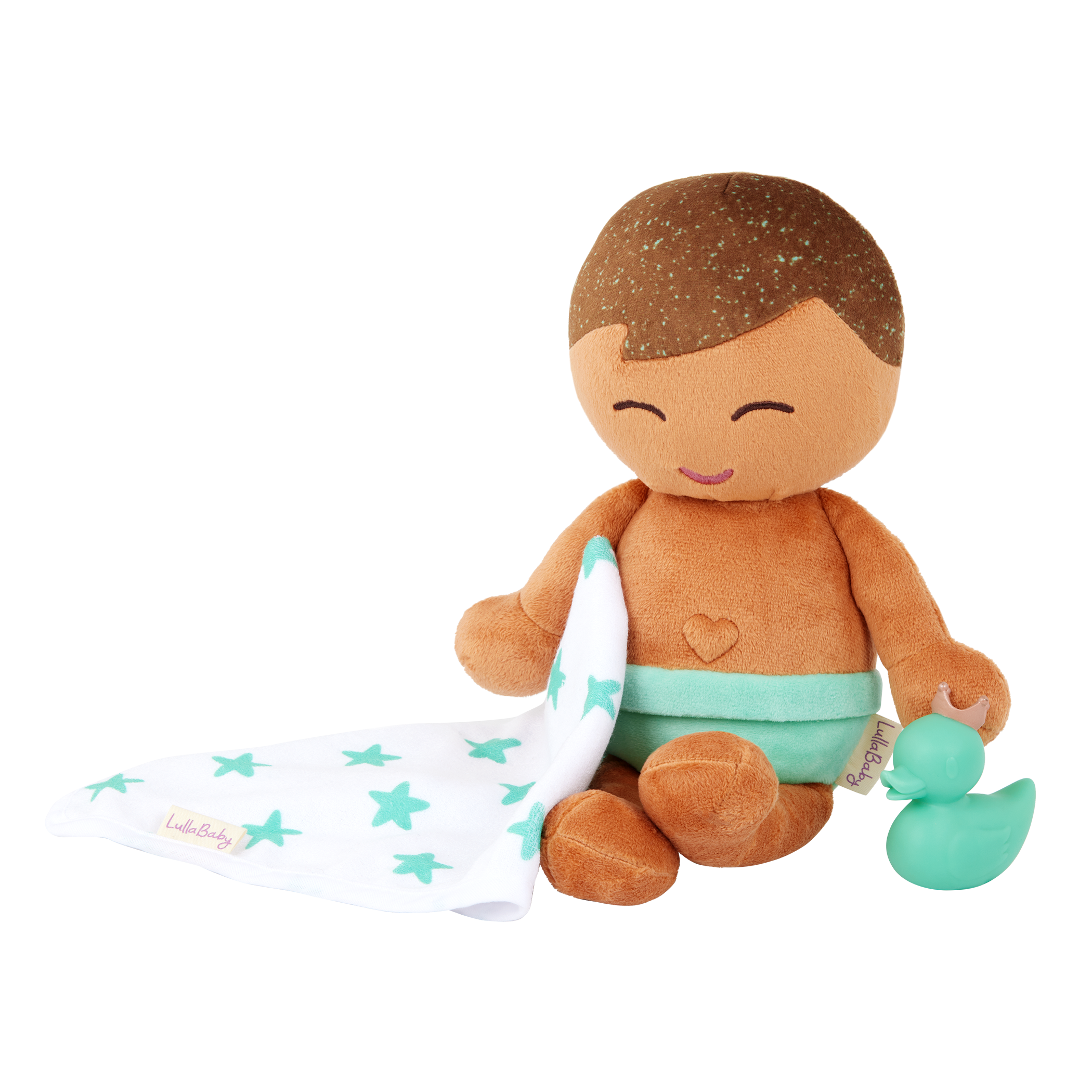 LullaBaby - Knuffelbadpop jongen met accessoires