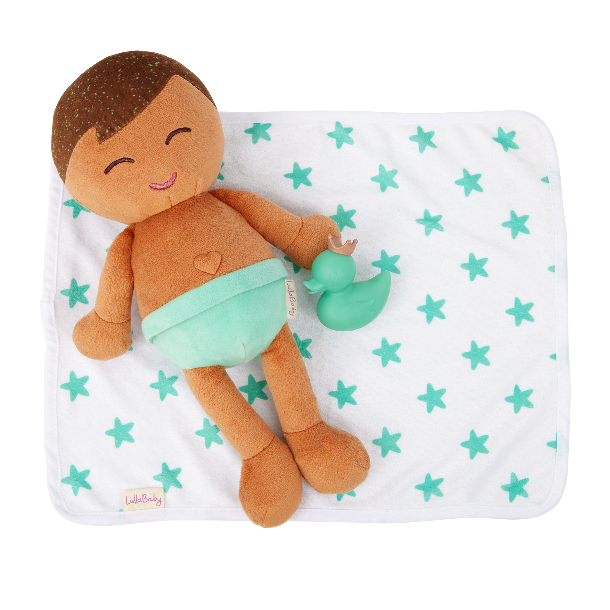 LullaBaby - Knuffelbadpop jongen met accessoires
