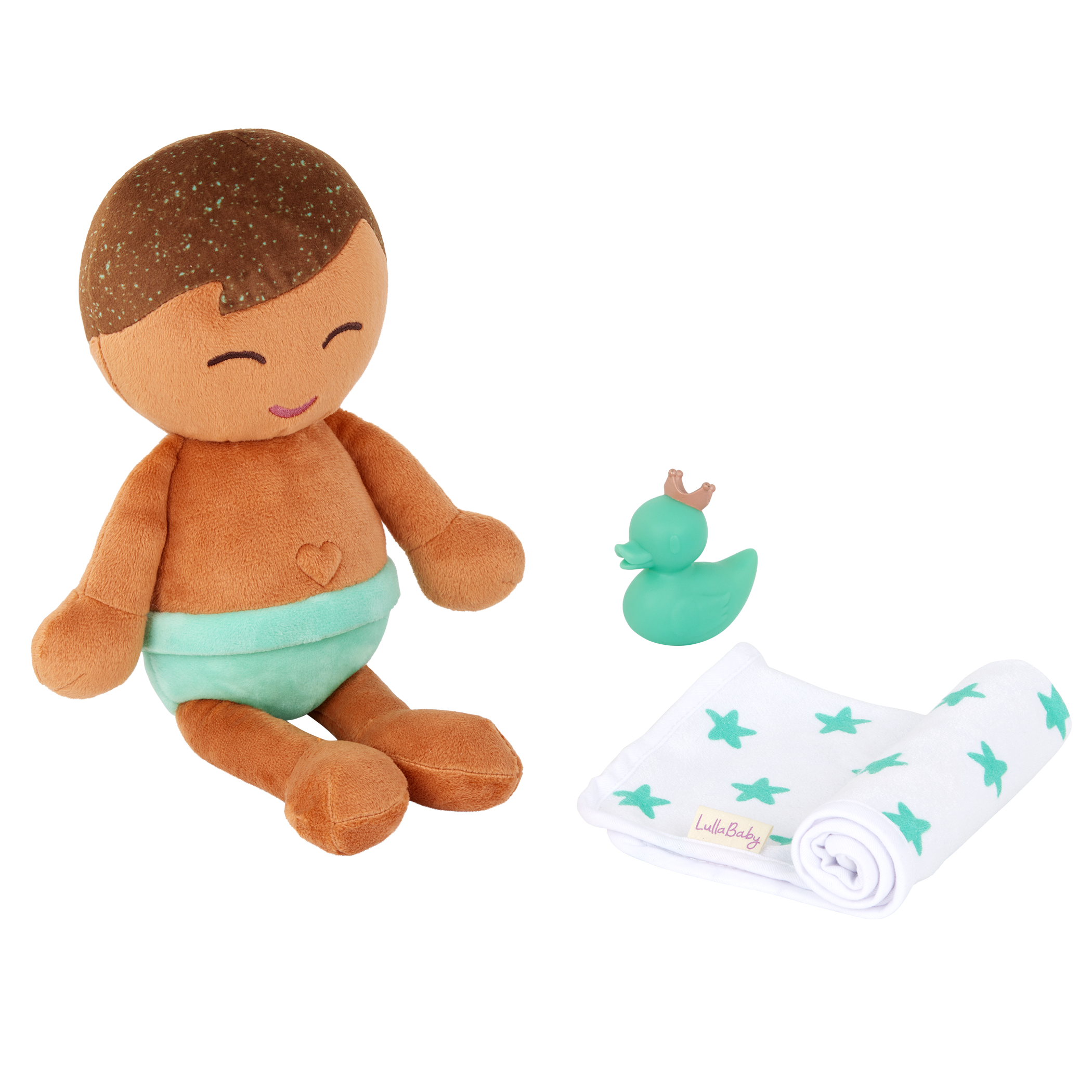 LullaBaby - Knuffelbadpop jongen met accessoires