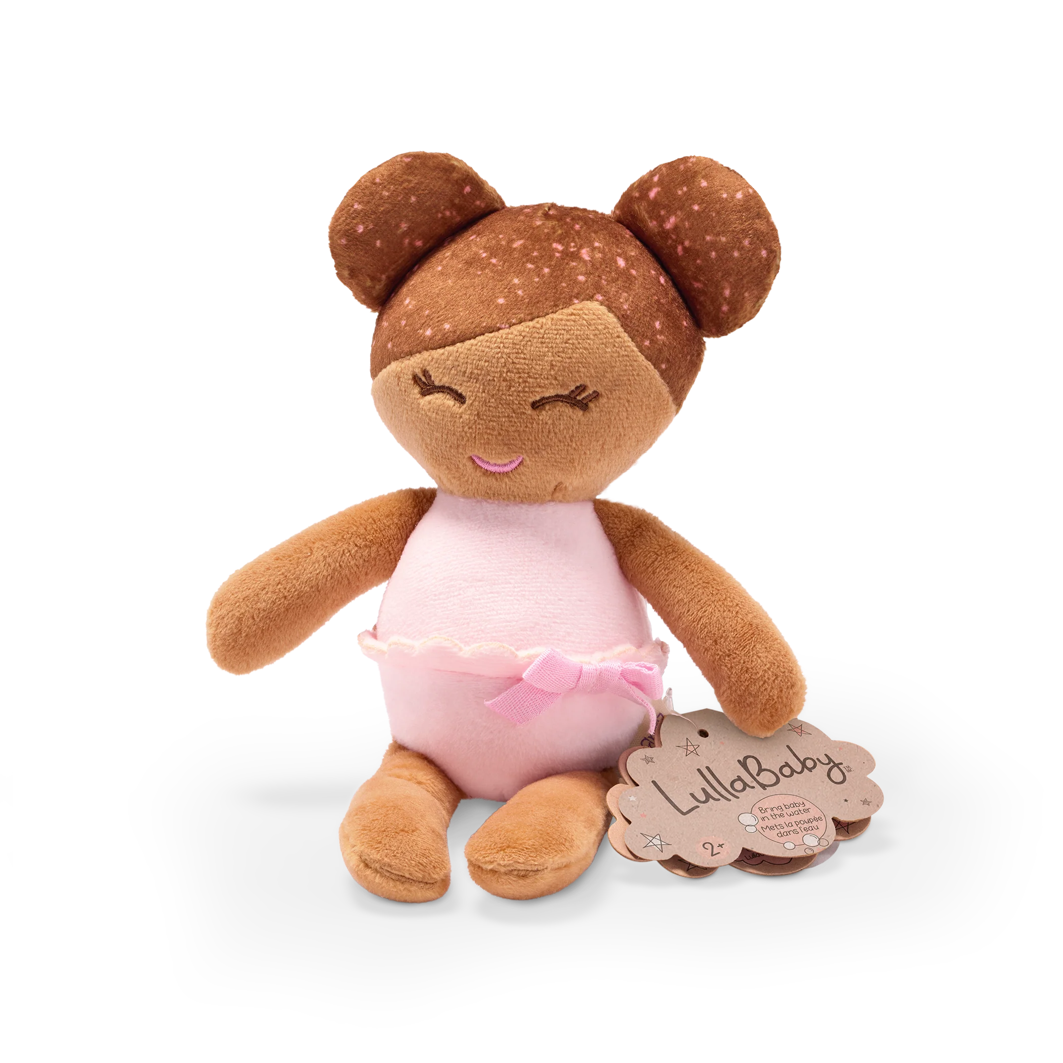 LullaBaby - Knuffelbadpop met bruin haar